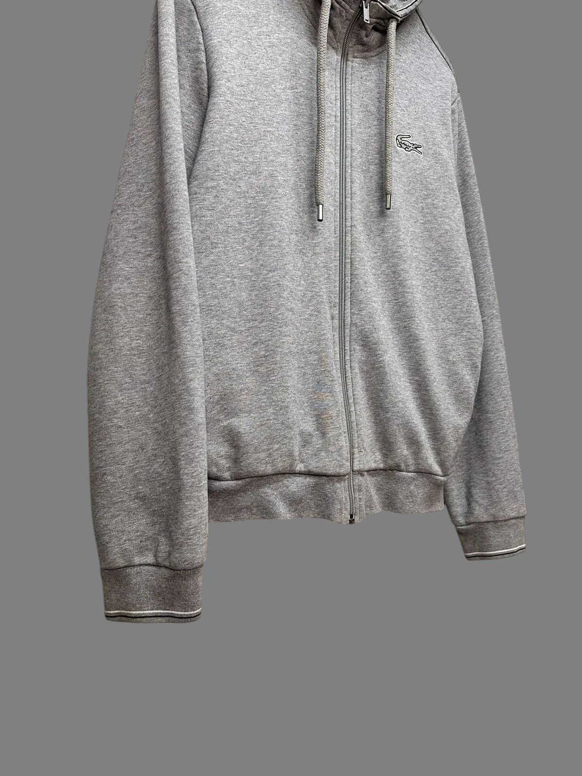 Vintage Lacoste Vintage Grey Zip Hoodie Sk8 France Polo Style Size US L / EU 52-54 / 3 - 8 Thumbnail