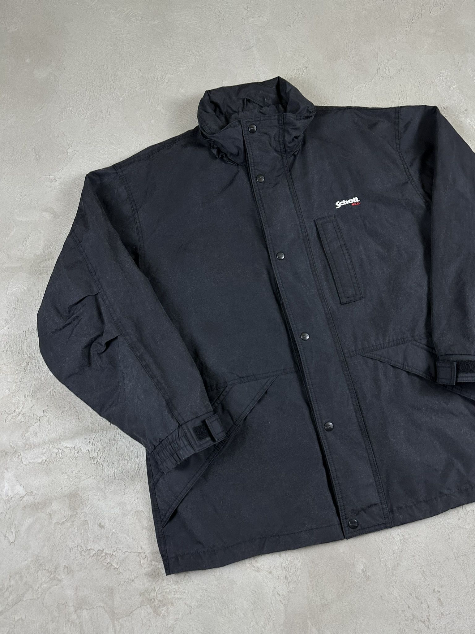 Schott Vintage Schott Nylon Long Logo Military Jacket Size US XL / EU 56 / 4 - 2 Thumbnail