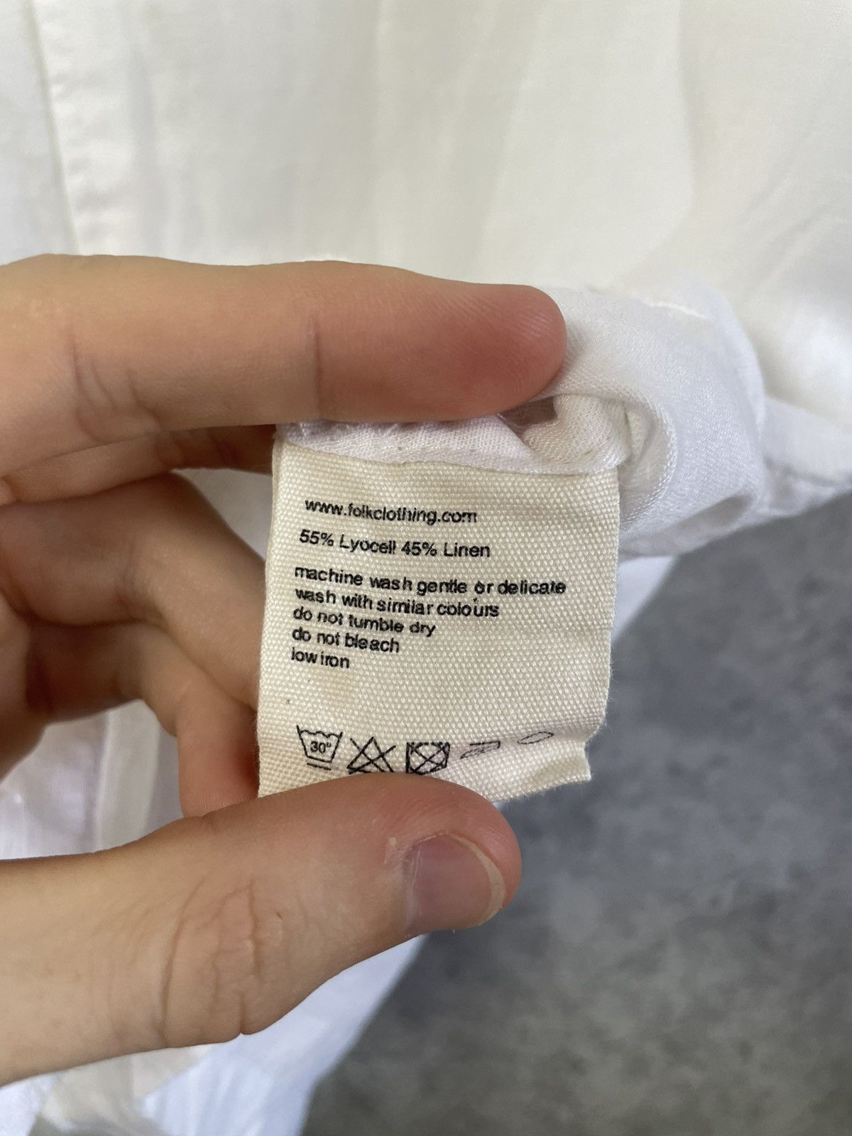 Folk Folk Linen White Basic Short Sleeve Shirt Button Up Size US L / EU 52-54 / 3 - 10 Thumbnail