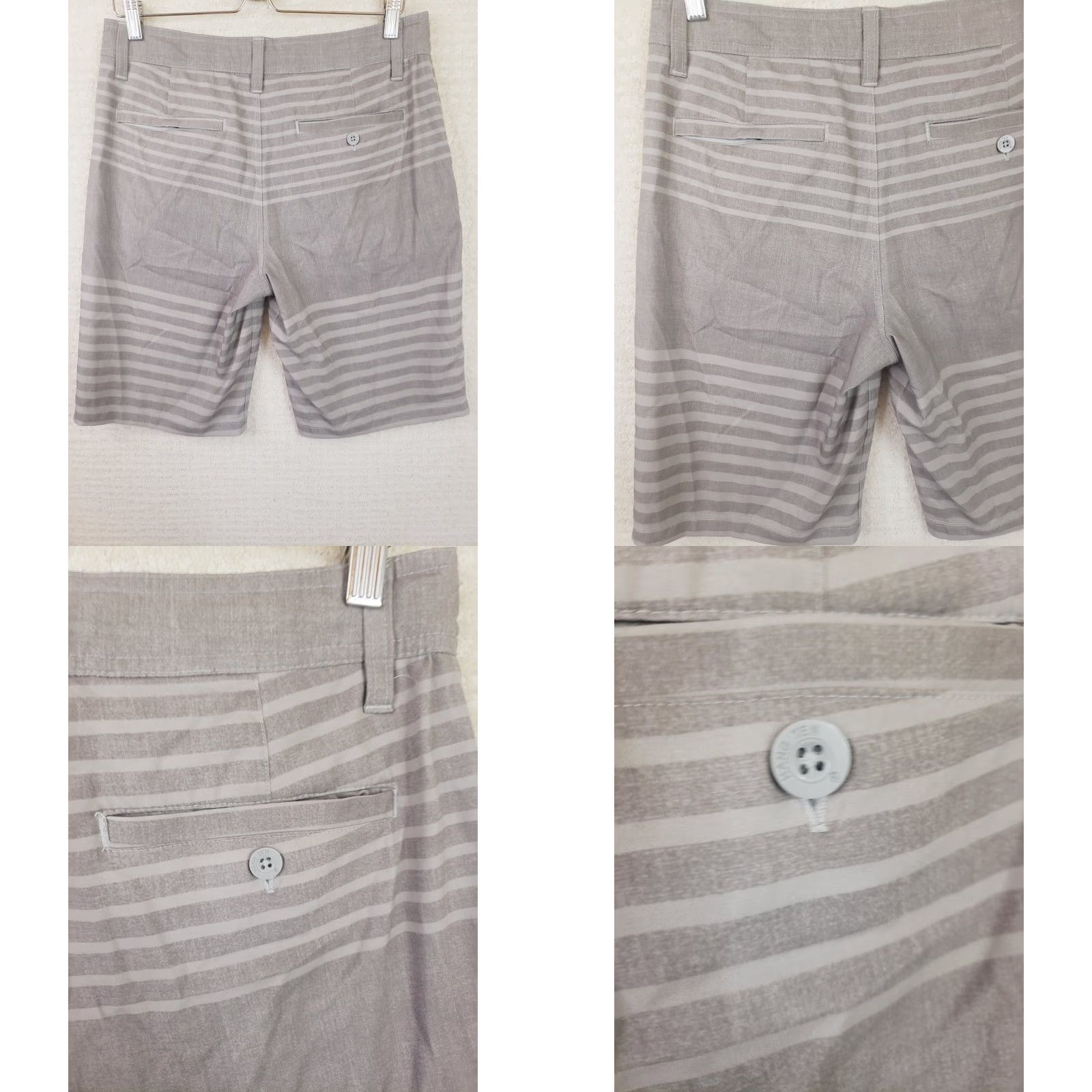 Hang Ten Hang Ten Board Shorts Mens Size 30 Beige Striped Chino Size US 30 / EU 46 - 8 Thumbnail