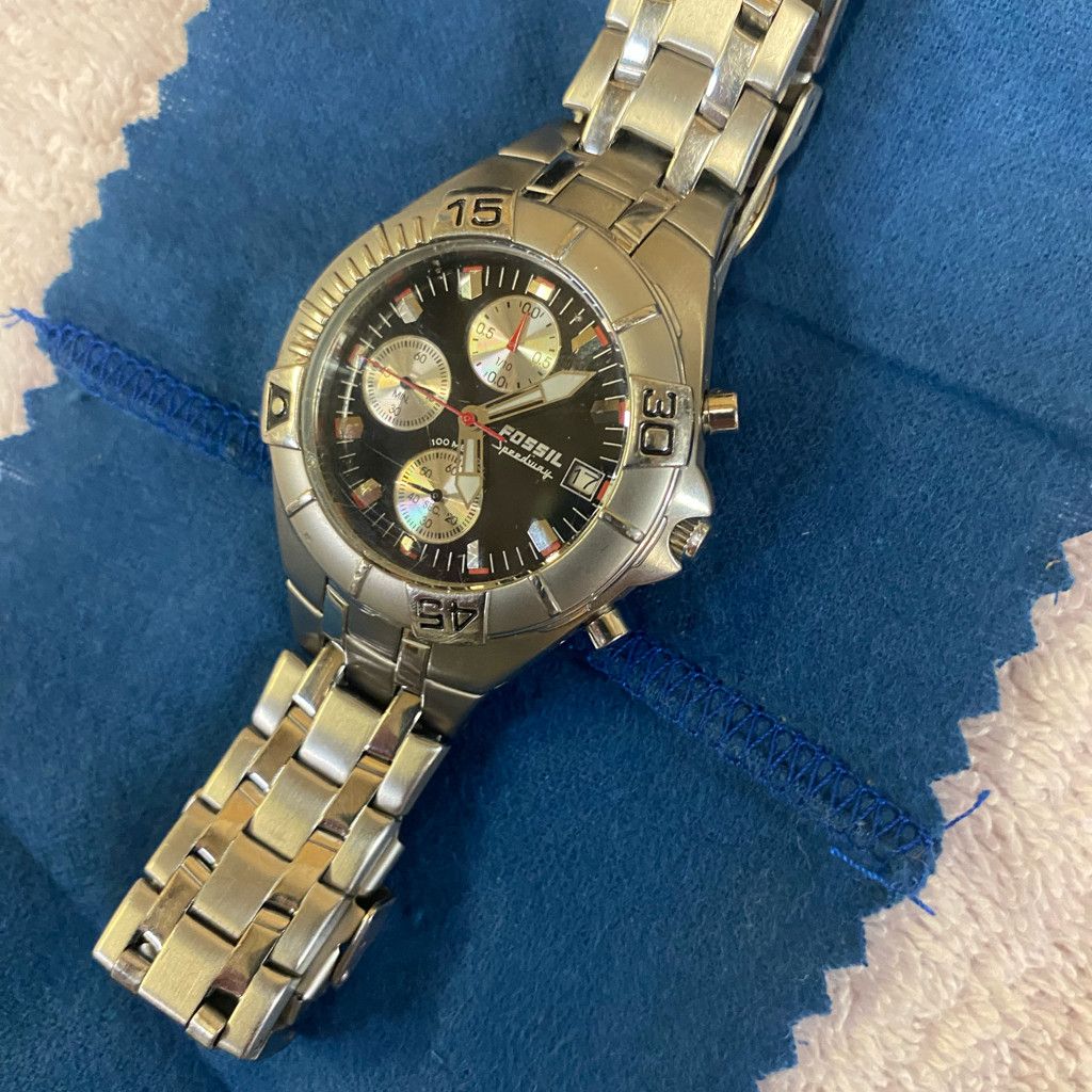 Fossil Fossil Chronograph Silvertone Watch! Size ONE SIZE - 2 Thumbnail