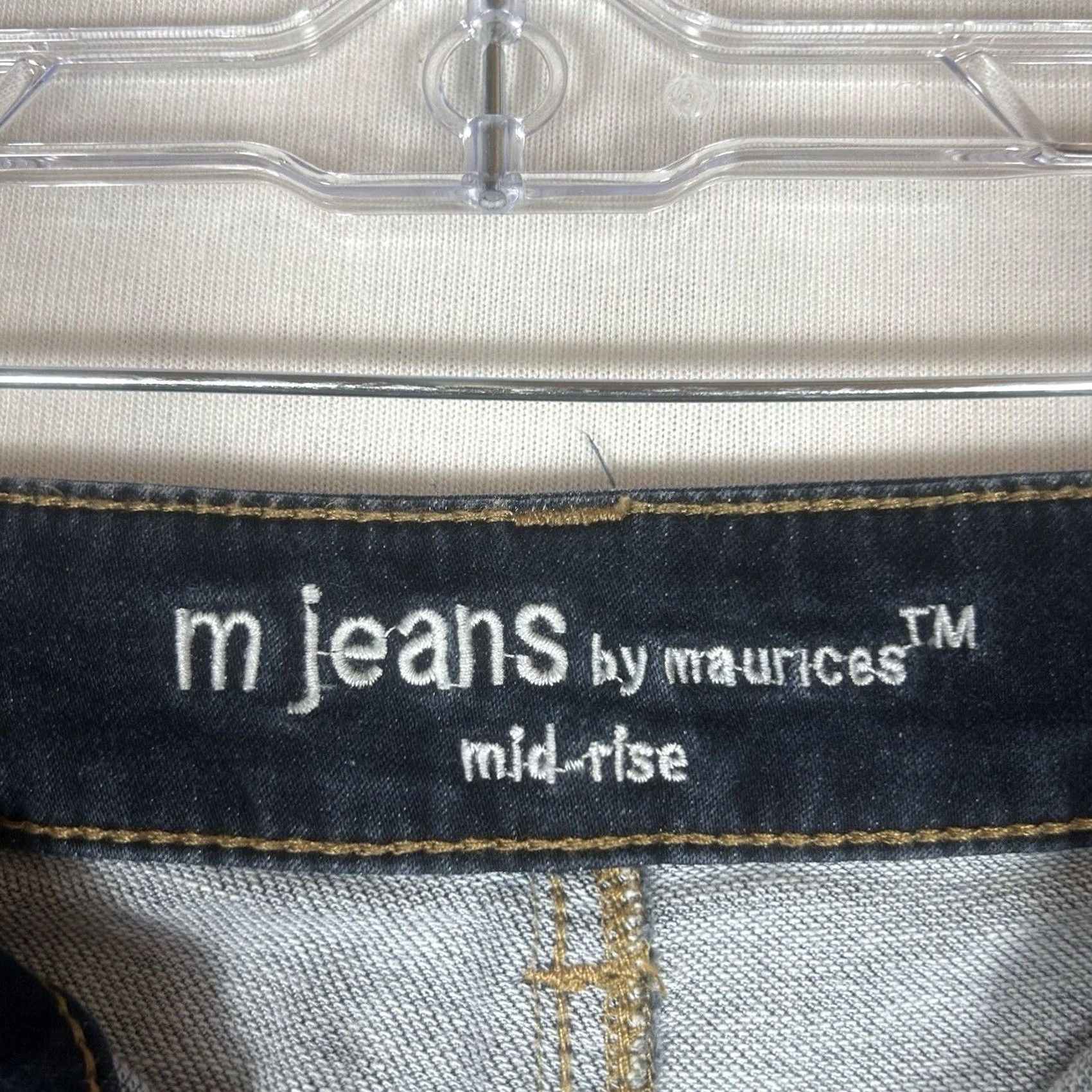 Vintage Maurices M Jeans Womens M-Reg Mid Rise Plaid Cuffs Skinny Jeans Blue Denim Size 32" / US 10 / IT 46 - 5 Thumbnail