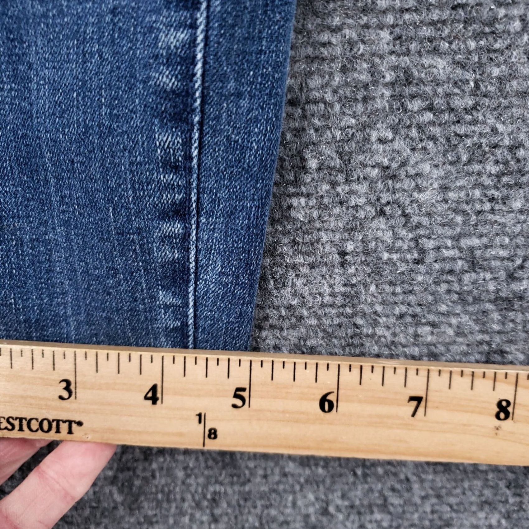 Loft Loft Jeans Womens 4 27 Modern Skinny Crop Blue Denim Medium Stone Wash Polka Dot Size 27" / US 4 / IT 40 - 4 Thumbnail