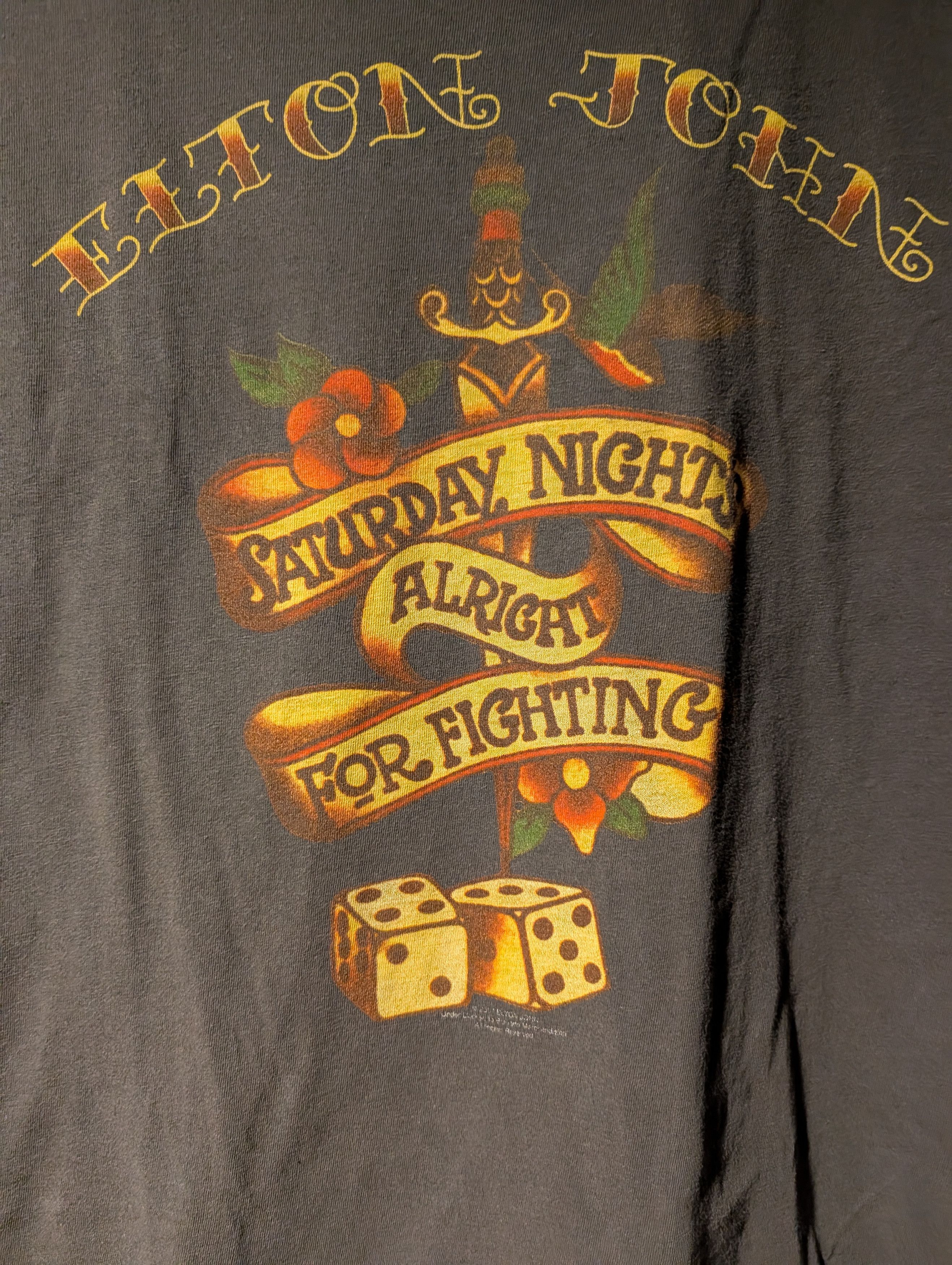 Band Tees Vintage 2007 Elton John Saturday Nights Alright T-Shirt Size US L / EU 52-54 / 3 - 2 Thumbnail