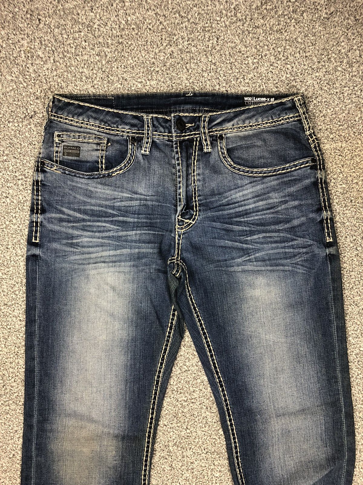 If Six Was Nine × Japanese Brand × Vintage Buffalo David Bitton Relaxed Straight Stretch Jeans Size US 35 - 2 Thumbnail