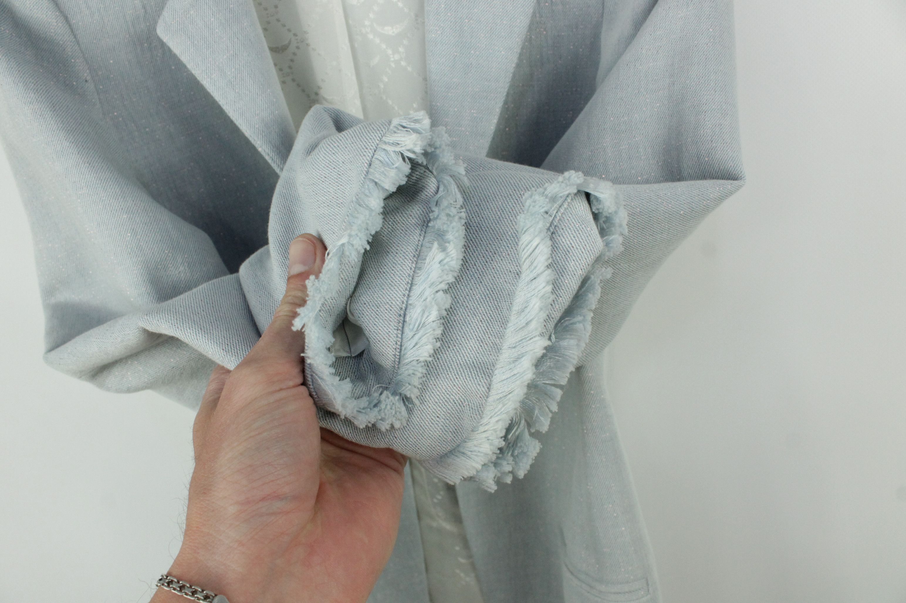 Zadig & Voltaire ZADIG & VOLTAIRE Volly Frange Open-front Cotton Linen Jacket Size S / US 4 / IT 40 - 4 Thumbnail