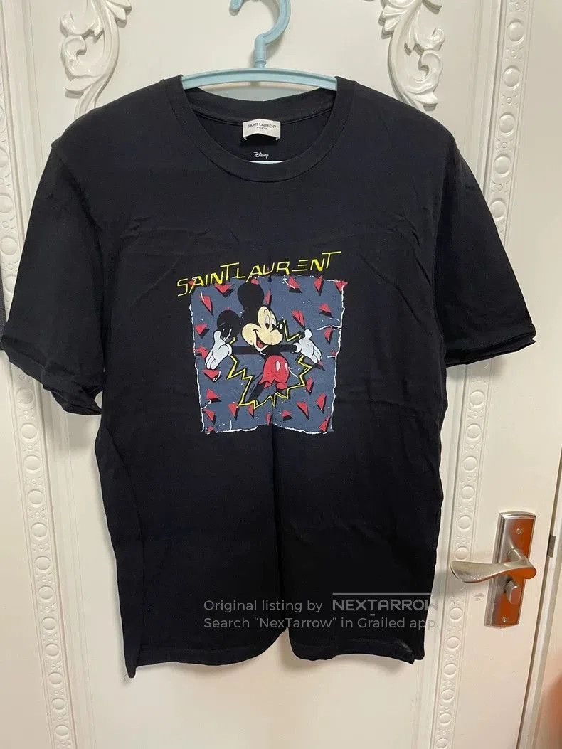 Saint Laurent Paris Disney Mickey T-shirt.