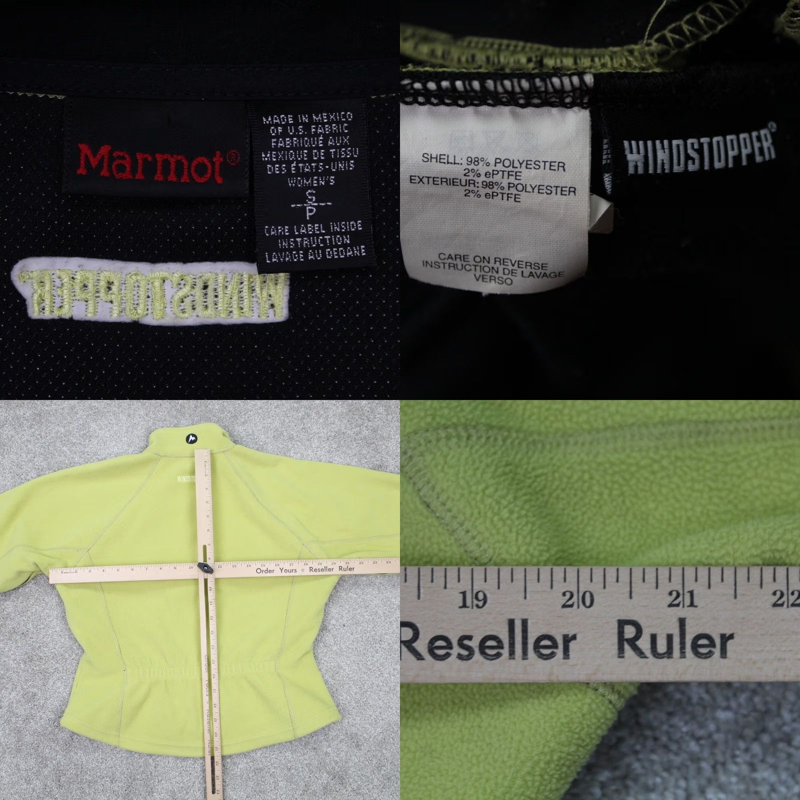 Marmot Marmot Windstopper Jacket Womens Small Yellow Full Zip Pockets Coat Size S / US 4 / IT 40 - 8 Thumbnail