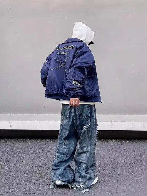 Japanese Brand Heavy industry high street wasteland ripped wide leg jeans Size US 32 / EU 48 - 3 Thumbnail