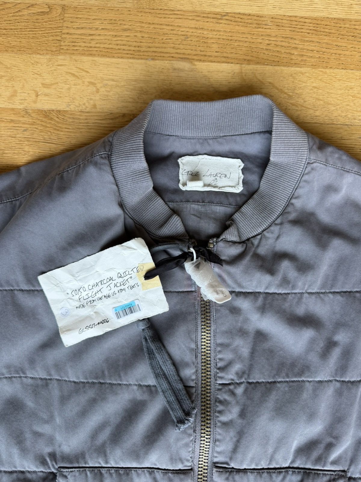 Greg Lauren NWOT 2500$ 50/50 Quilted Charcoal Flight Jacket Size US L / EU 52-54 / 3 - 5 Thumbnail