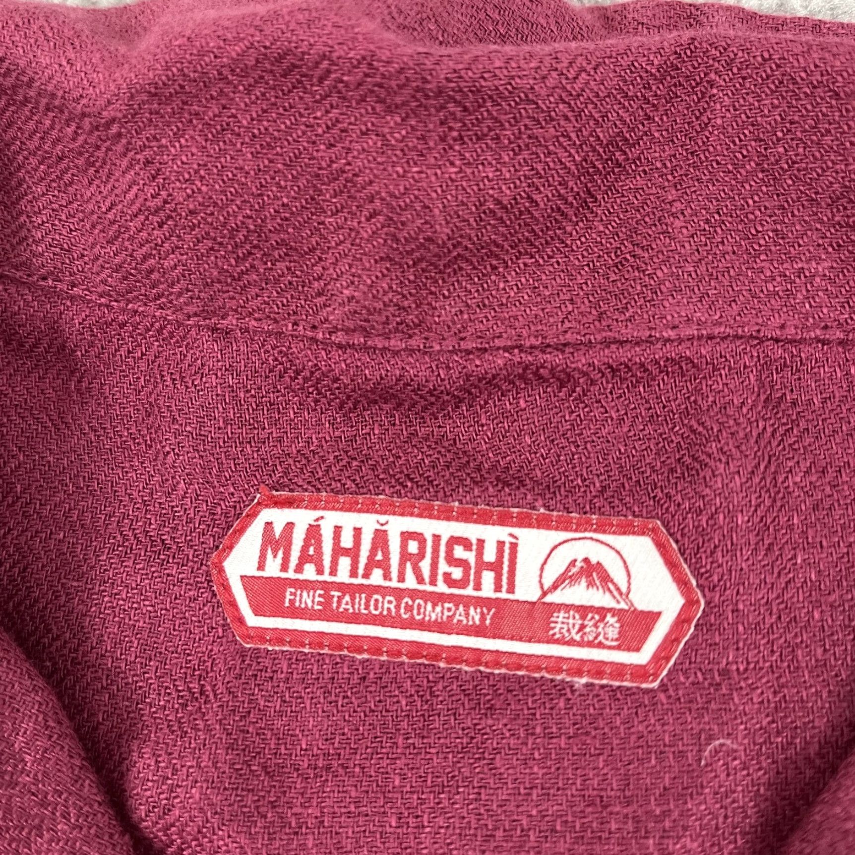 Maharishi Maharishi Button-Up Shirt Mens XL Red Hemp Short Sleeve Collared Classic Casual Workwear Size US XL / EU 56 / 4 - 2 Thumbnail