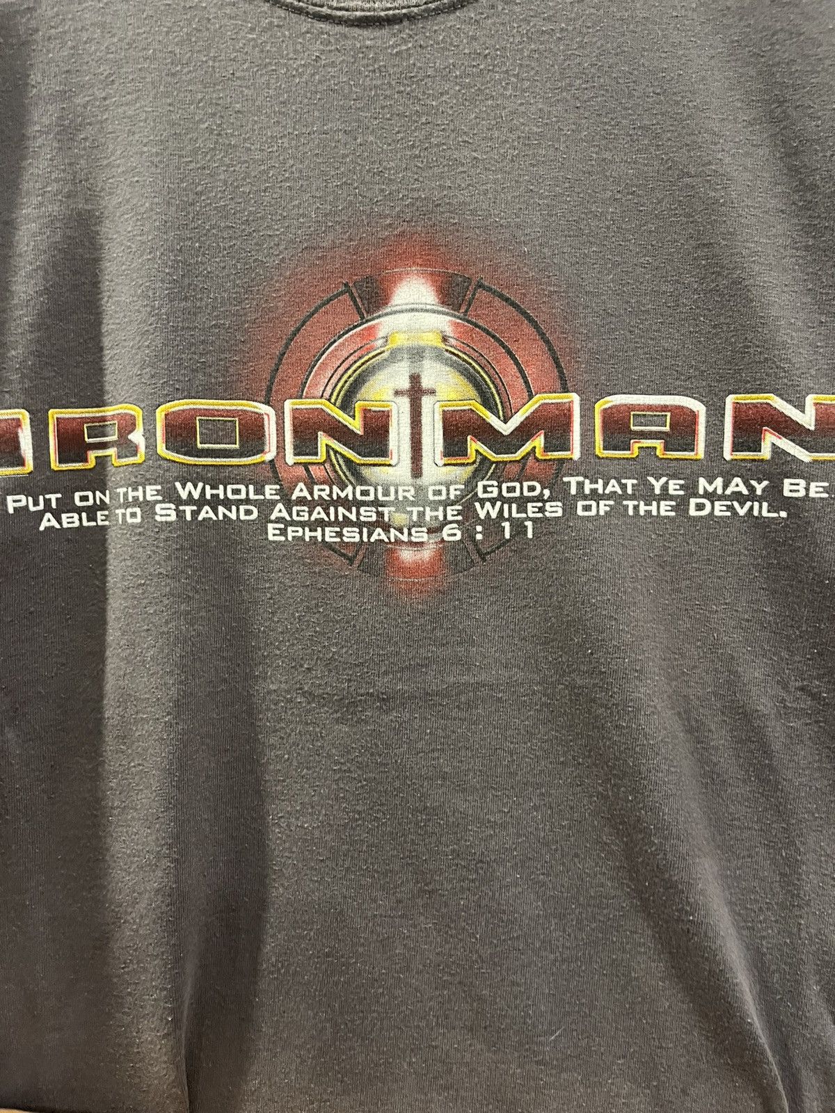 Other Vintage Y2K Iron Man Parody Jesus T-Shirt Size US L / EU 52-54 / 3 - 3 Thumbnail