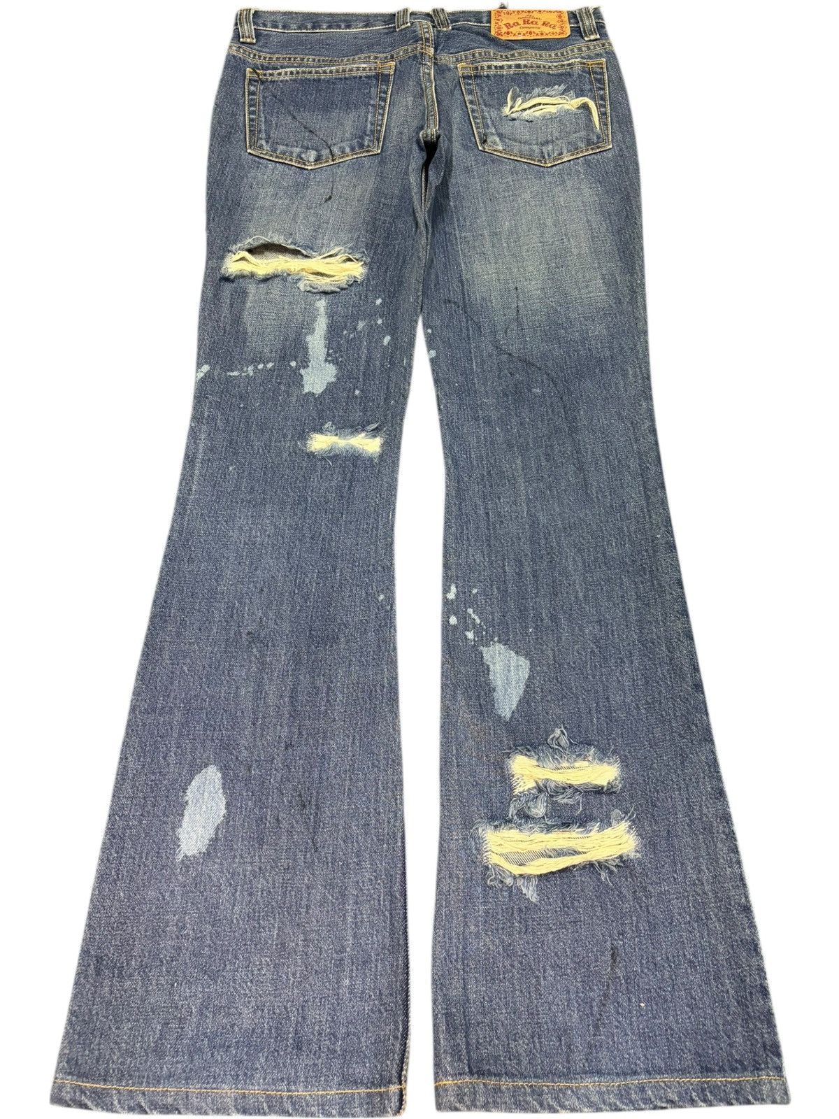 Hysteric Glamour Vintage Japanese Brand Distress Low Rise Flare Jeans Size 29" - 2 Thumbnail