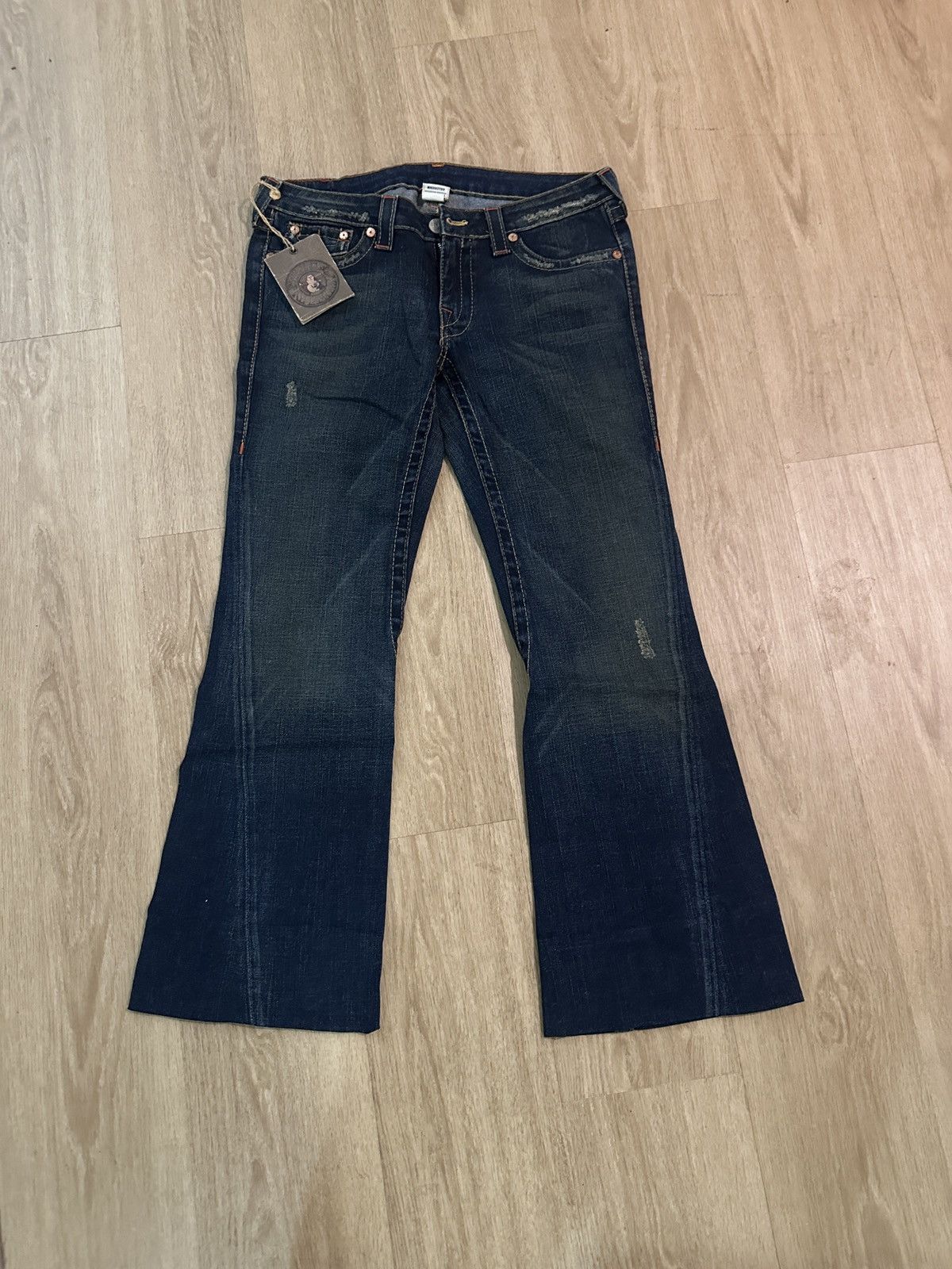True Religion 2009 NEVER Worn True Religion Flared Blue jeans With tags Size 31" - 1 Thumbnail
