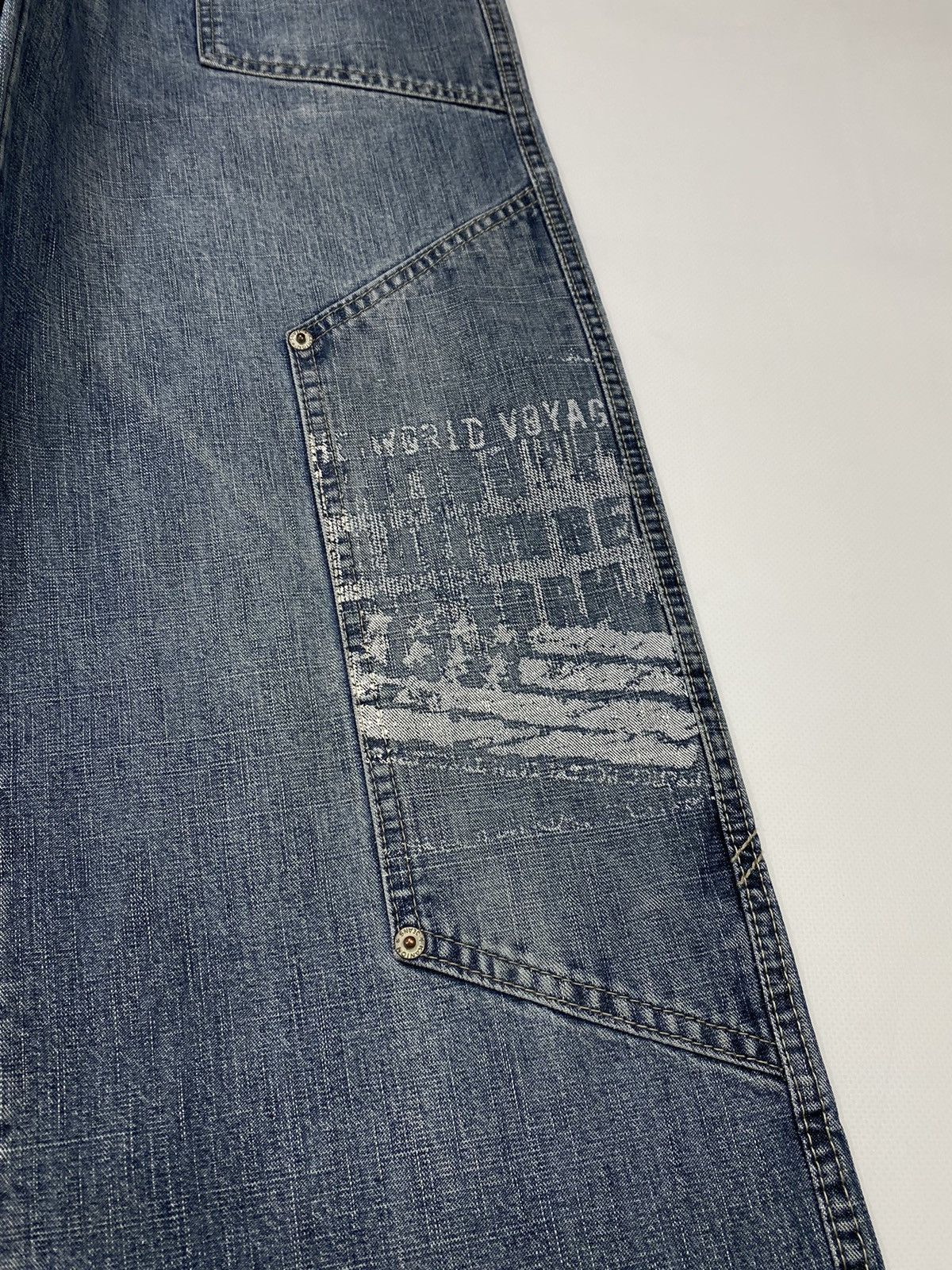 Vintage 🔥LASTDROP🔥 Y2K Double Knees Wide Skateboarding High Pants Size 24" / US 00 / IT 34 - 6 Thumbnail