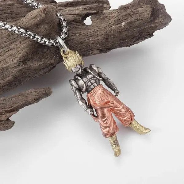 Jewelry Yellow Hair Muscular Man Pendant Necklace Size ONE SIZE - 8 Thumbnail