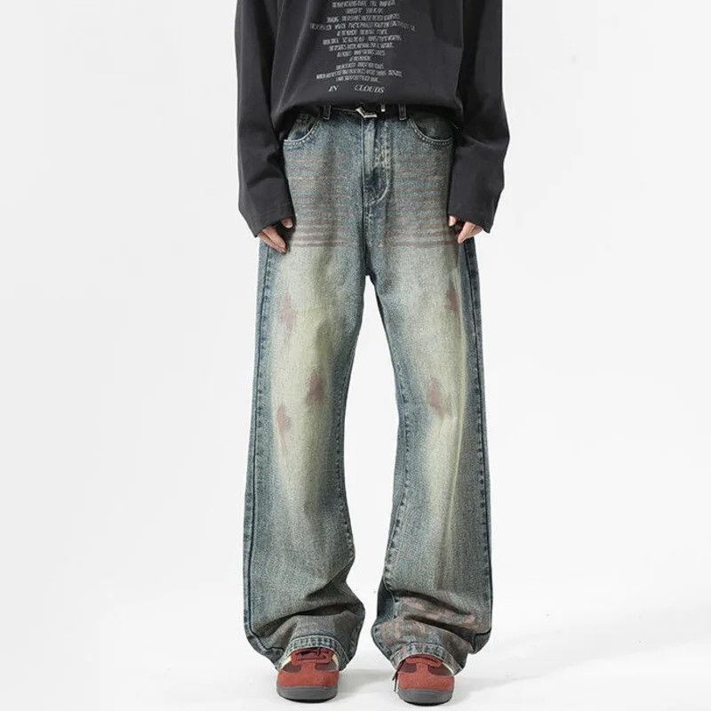 Jean × Vintage Splash-ink Glitter Powder Jeans Size US 32 / EU 48 - 1 Thumbnail