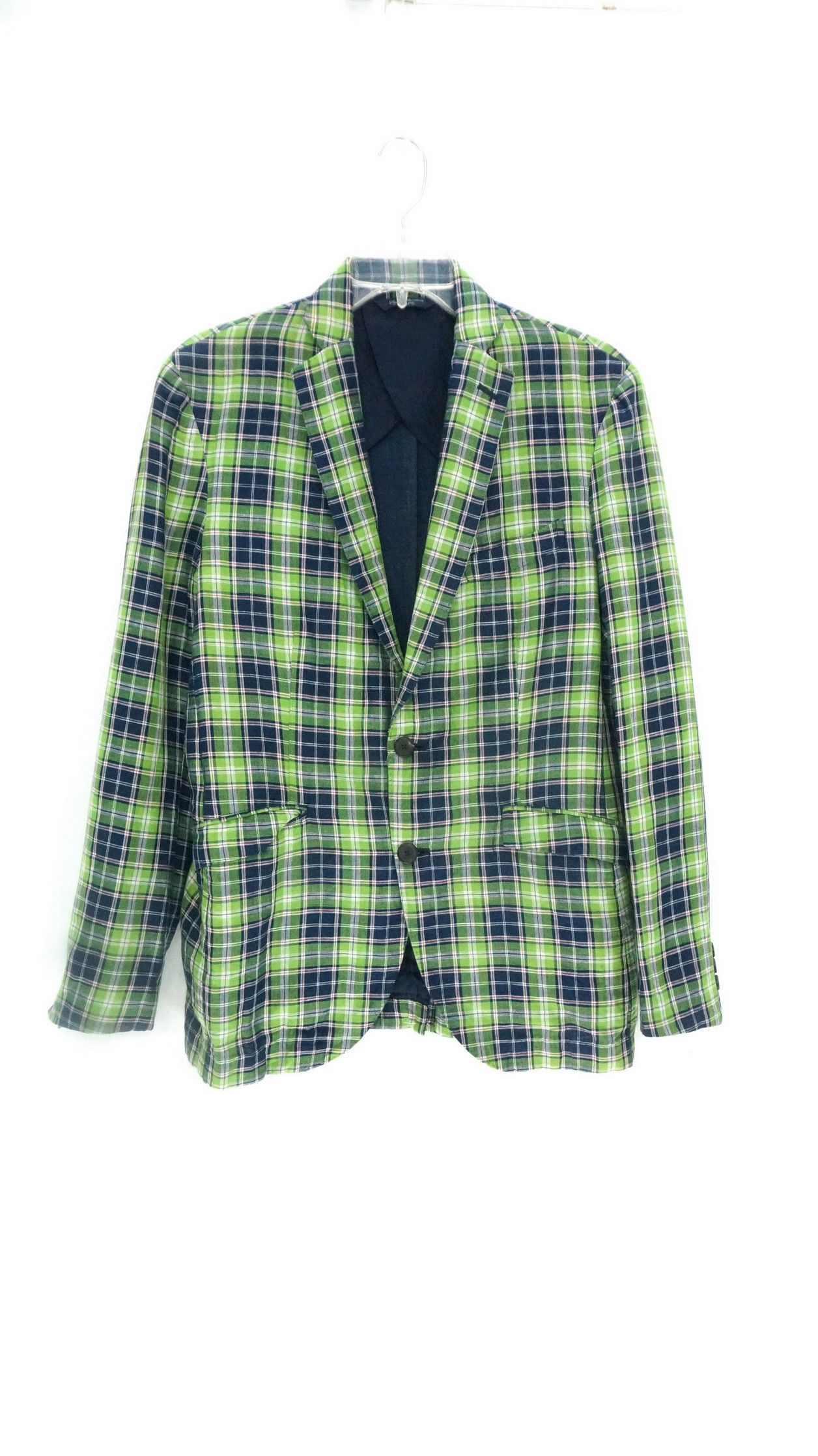 Japanese Brand Rare SHIPS Japan Tartan Light Blazer Production Sample Size 46R - 1 Thumbnail