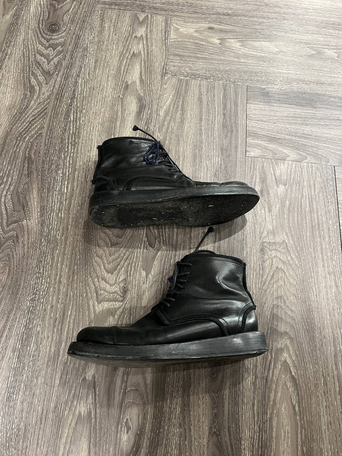 Dior AW11 Dior Homme “Enfold/Unfold” Lace Up Ankle Boots Size US 8.5 / EU 41-42 - 2 Thumbnail