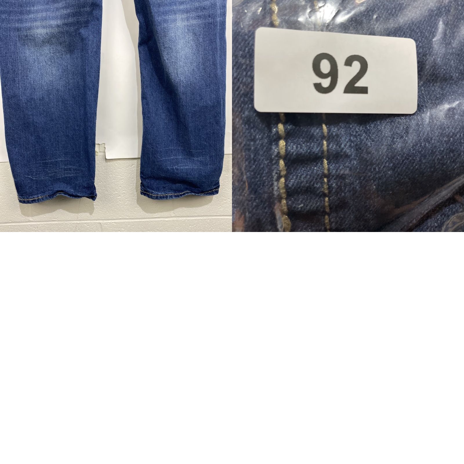 Vintage TK Axel Treadwell Relaxed Straight Leg Jeans Mens 38x32 Blue Distressed Denim Cotton Stretch 5-Pocket Designer Rock USA Cowboy Size US 38 / EU 54 - 9 Thumbnail