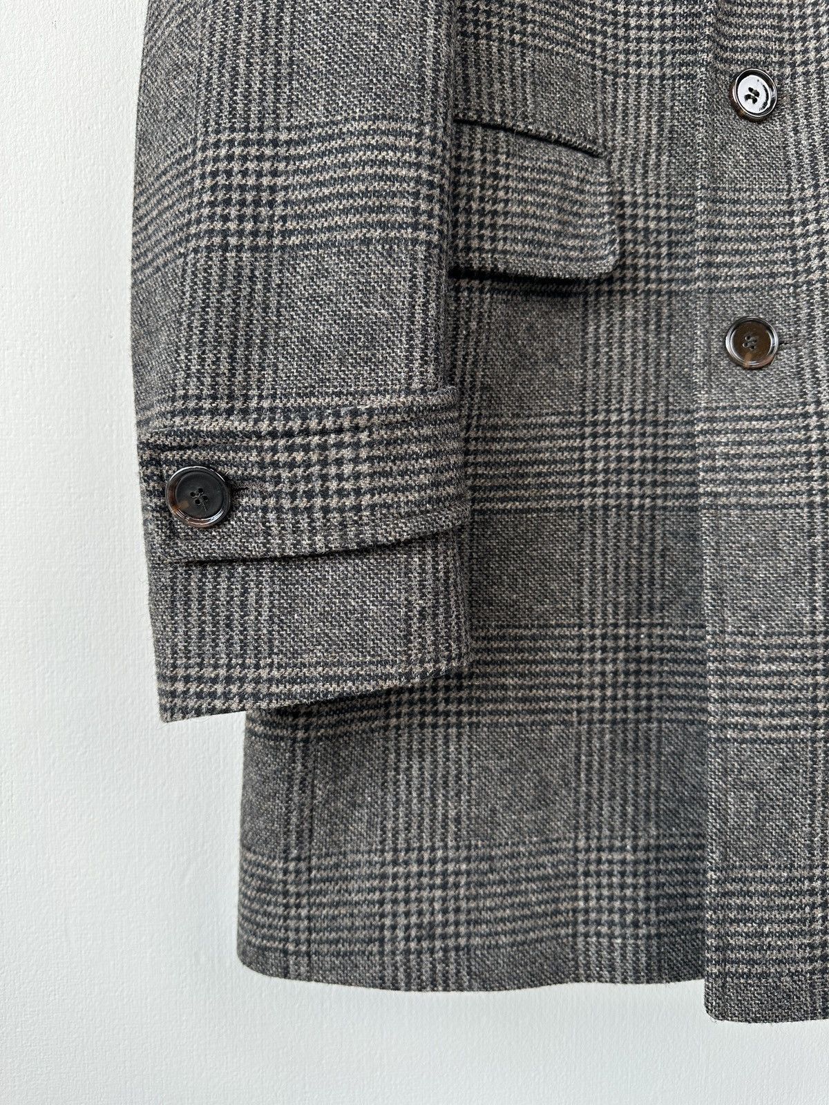 Hugo Boss HUGO BOSS Plaid Check Double Breasted Wool Coat Men’s US 42R Size US L / EU 52-54 / 3 - 6 Thumbnail