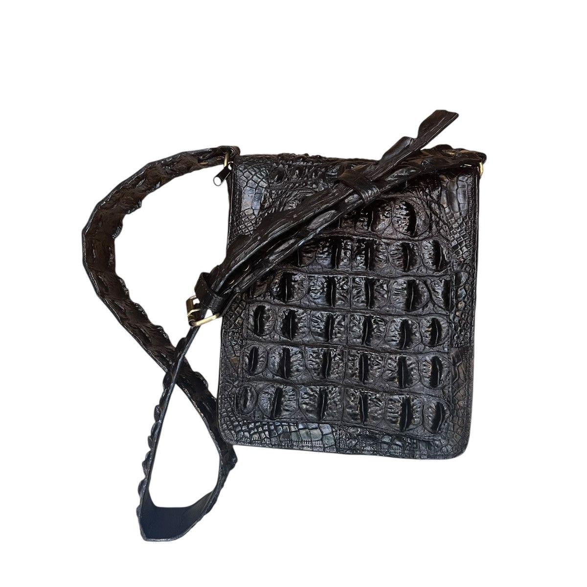 Japanese Brand × Vintage Crocodile leather messenger bag Size ONE SIZE - 4 Thumbnail
