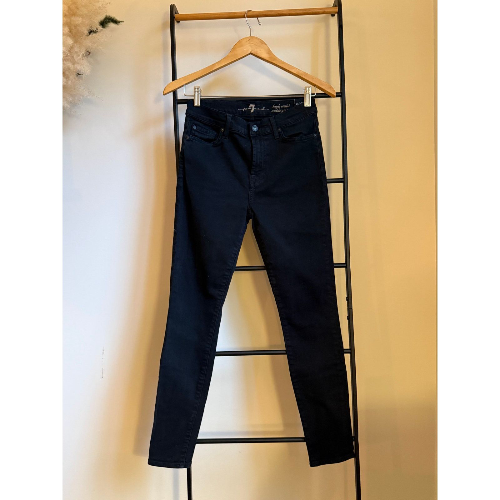 7 For All Mankind 7 For All Mankind Black Denim Jeans - Size 27 - Excellent! Size 27" / US 4 / IT 40 - 3 Thumbnail