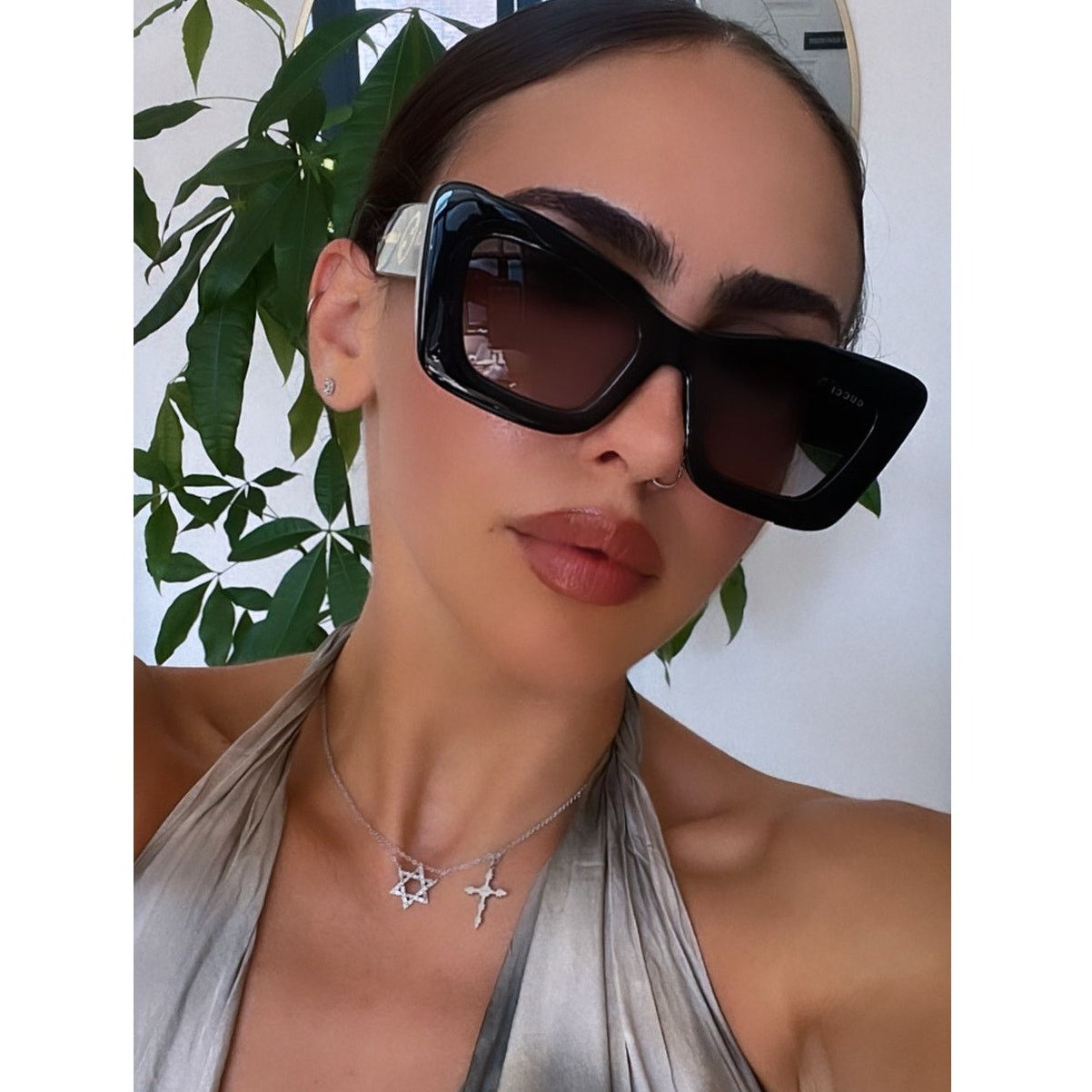 Gucci NEW Gucci GG1552S Black Cat Eye Sunglasses $495 | Grailed
