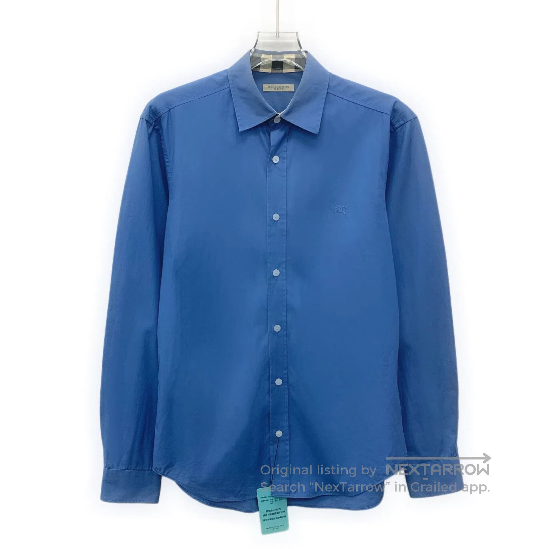 Burberry Burberry Blue war horse knight embroidery cotton lapel sin Size US S / EU 44-46 / 1 - 1 Thumbnail