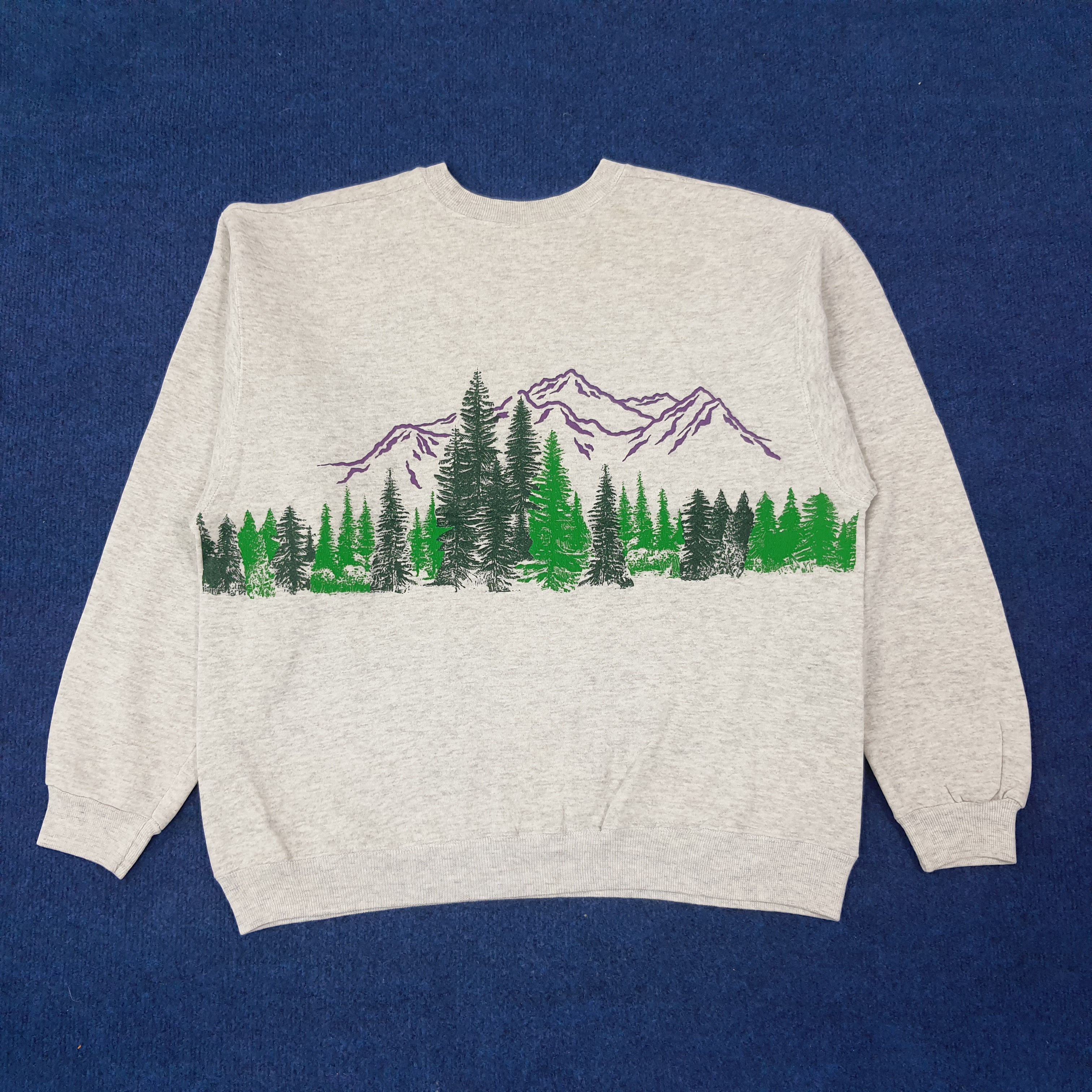 Hanes Vintage Lake Tahoe Nature Outdoor Sweatshirt C236N7 Size US L / EU 52-54 / 3 - 3 Thumbnail