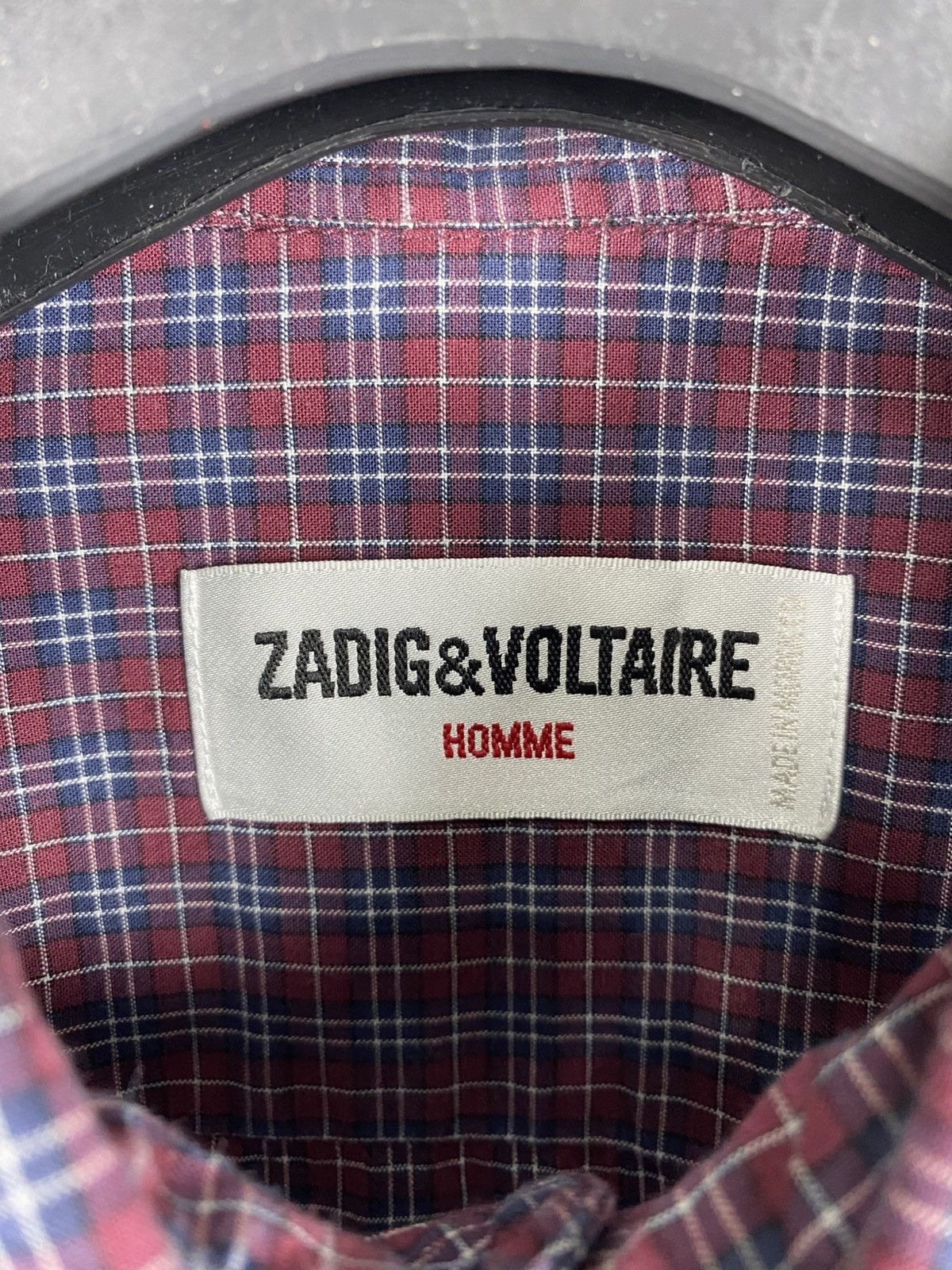 Zadig & Voltaire Zadig & Voltaire Homme Plaid Cotton Shirt Button Up size S Size US S / EU 44-46 / 1 - 4 Thumbnail