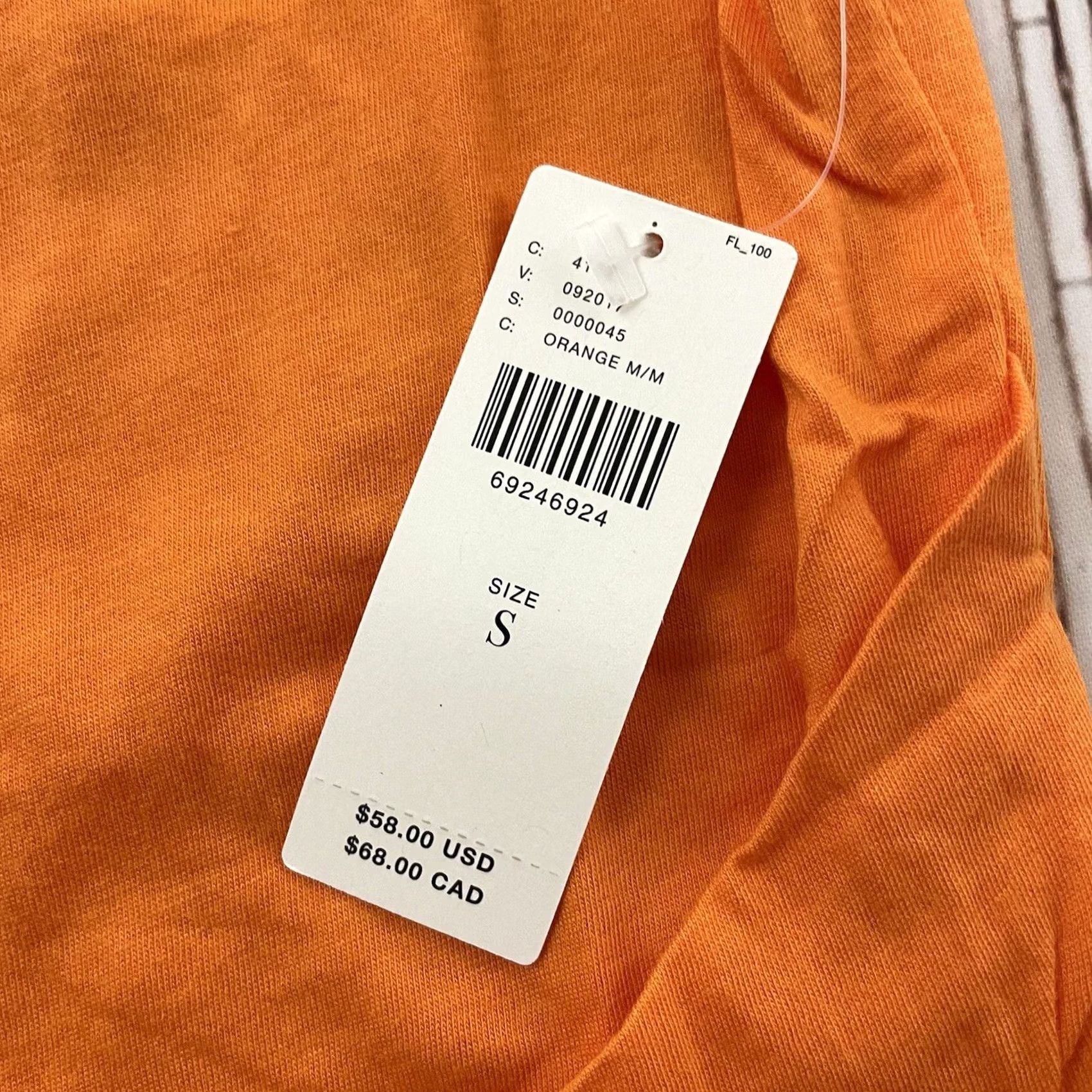 Anthropologie Anthropologie T-Shirt Short Sleeve Cropped Womens Small Orange Draped Tee 58 N/A Size S / US 4 / IT 40 - 2 Thumbnail