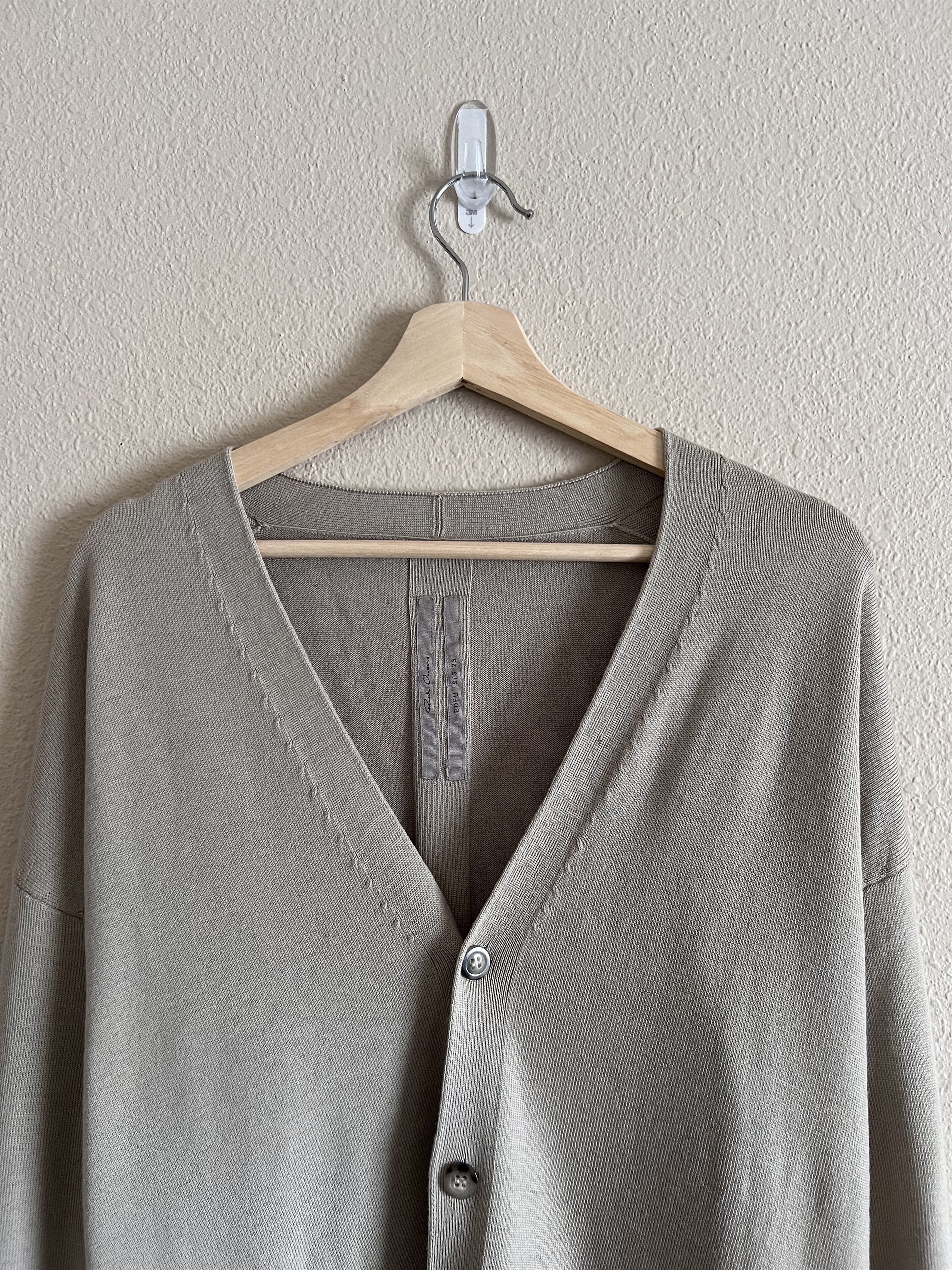 トップス Rick Owens Peter Cardigan pearl Rick Owens Cardigan Peter Aus Wolle Und Baumwolle In Pearl