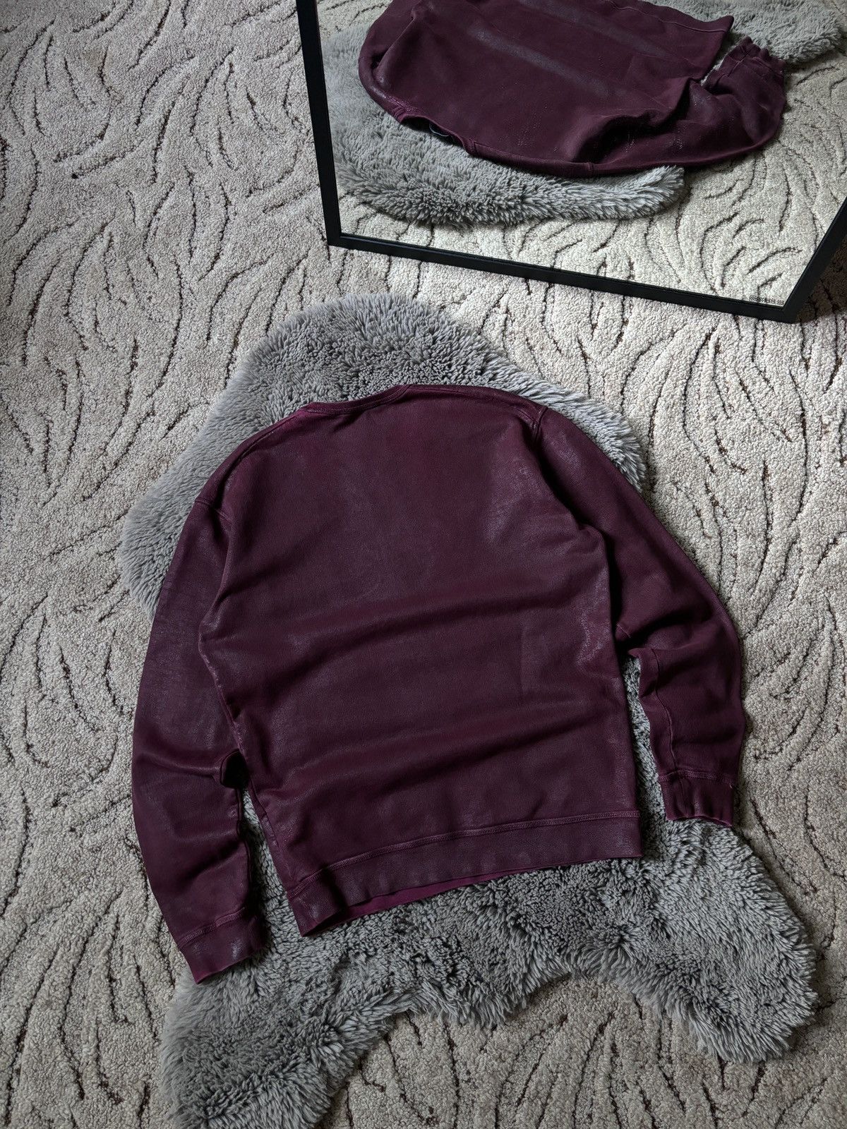 Dsquared2 sweatshirt cell block wax burgundy color