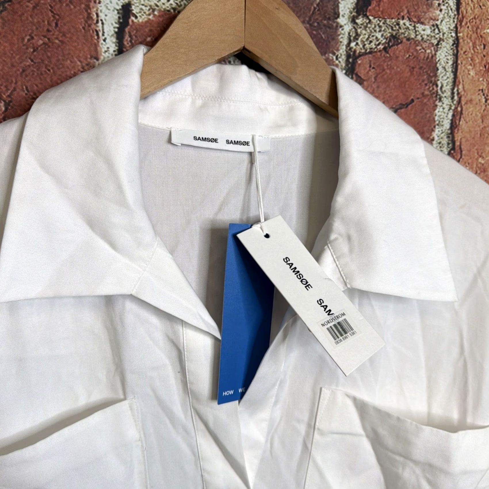 Vintage VINTAGE NWT Samsoe Mina Long Dress White Womens Large Size L / US 10 / IT 46 - 2 Thumbnail