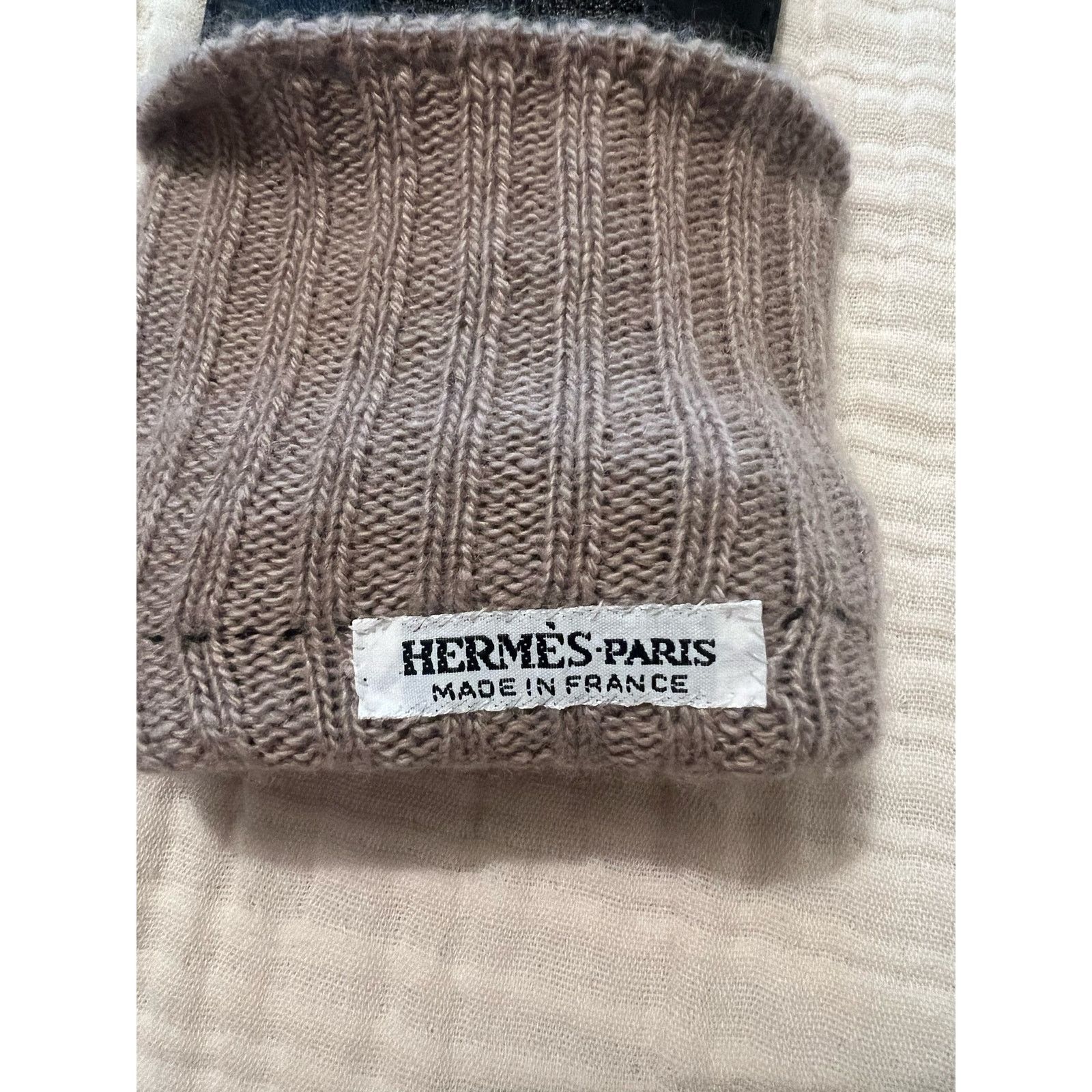 Hermes HERMES - Authentic Vintage Leather & Cashmere gloves Size ONE SIZE - 3 Thumbnail
