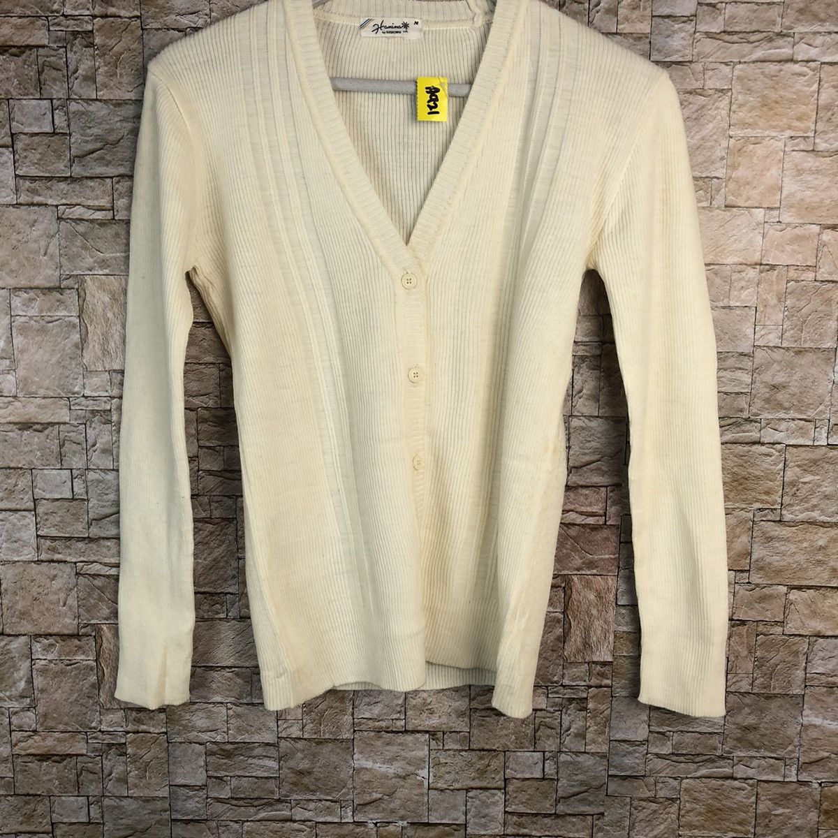 Homespun Knitwear × Japanese Brand Hamina White Knitwear cardigan vintage japan #A921 Size M / US 6-8 / IT 42-44 - 3 Thumbnail