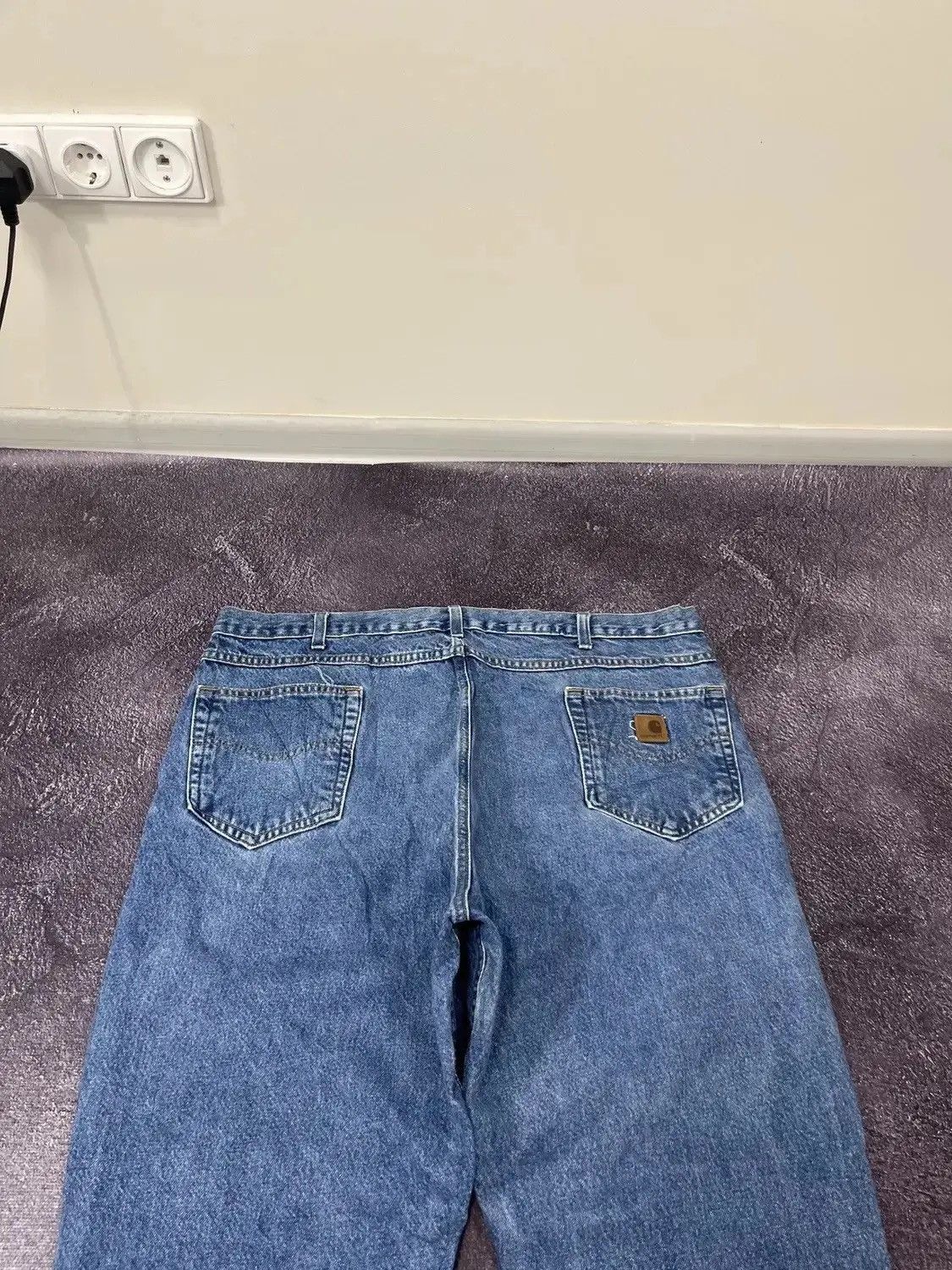 Carhartt × Vintage Vintage Carhartt Work American Blue Denim Hype Baggy Jeans Size US 38 / EU 54 - 3 Thumbnail