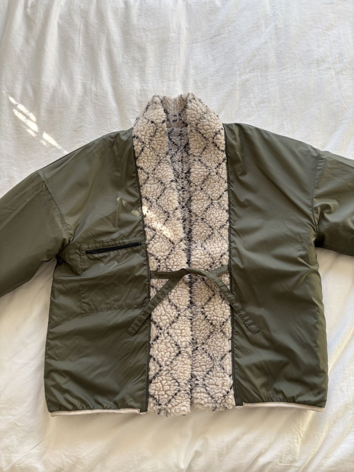 Kapital Kapital Do-Gi Sashiko Boa Fleece Kesa Jacket Size US XL / EU 56 / 4 - 12 Thumbnail