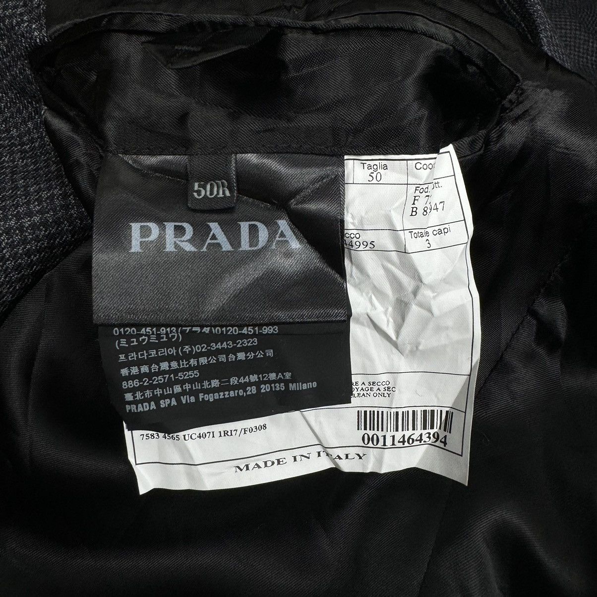 Prada 🔥PRADA HERRINGBONE WOOL LONG COAT JACKET Size US M / EU 48-50 / 2 - 10 Thumbnail