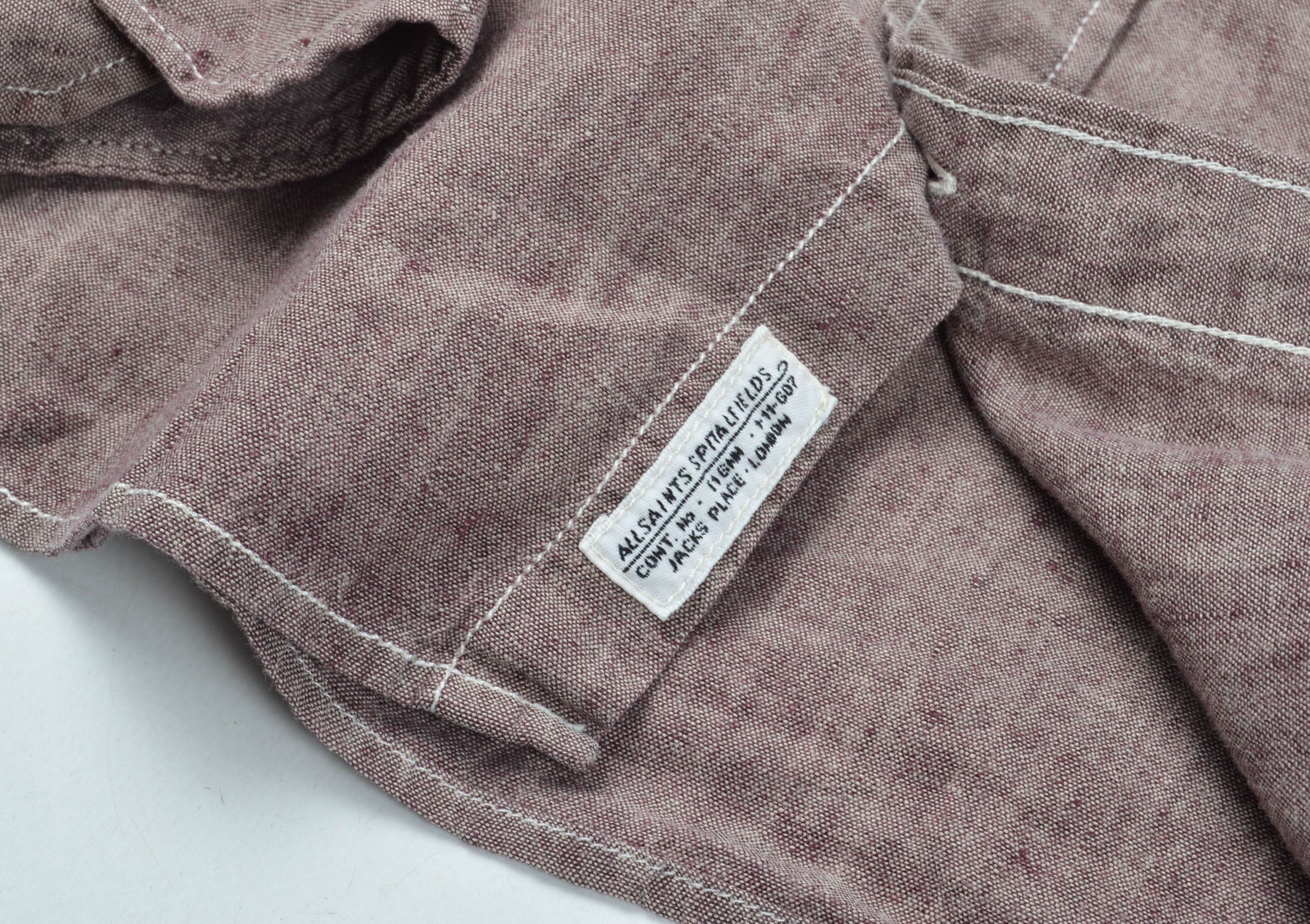 Allsaints Allsaints Linen Blend Light Brown Long Sleeve Shirt Size US S / EU 44-46 / 1 - 5 Thumbnail
