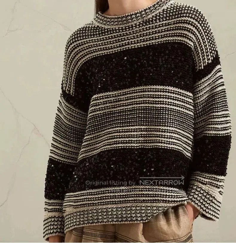 Brunello Cucinelli Brunello Cucinelli Sequin Linen Knit Sweater. Size US M / EU 48-50 / 2 - 6 Thumbnail
