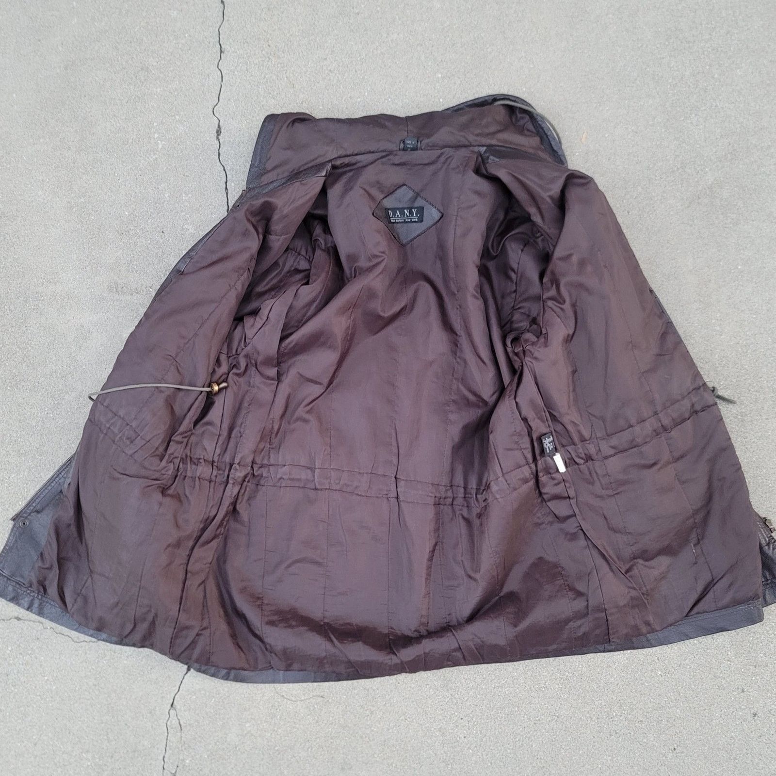 The Unbranded Brand Vtg D.A.N.Y. Hooded Leather Parka Jacket Size XL / US 12-14 / IT 48-50 - 4 Thumbnail