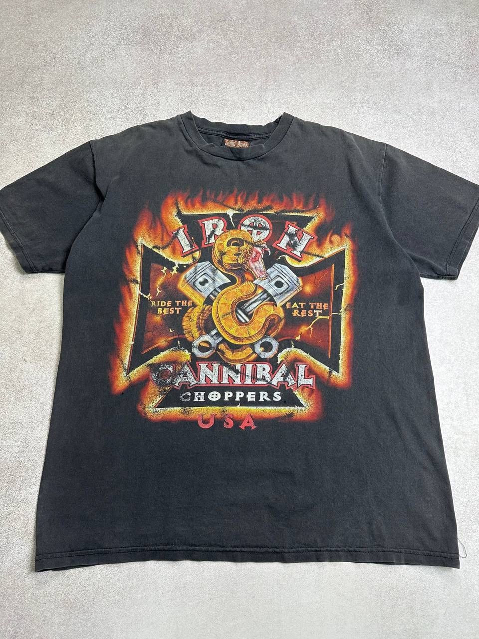 Band Tees Iron Cannibal Choppers T Shirt 2001s Lincoln Vintage Merch Size US XL / EU 56 / 4 - 3 Thumbnail
