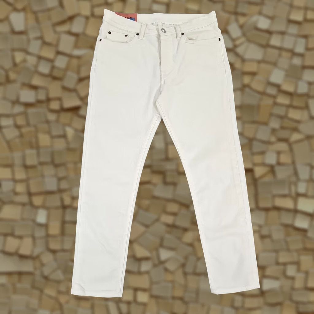 Acne Studios Acne Studios Bla Konst Jeans Slim W31 L26 White Denim Stretch 5-Pocket Tapered Size US 31 - 1 Thumbnail