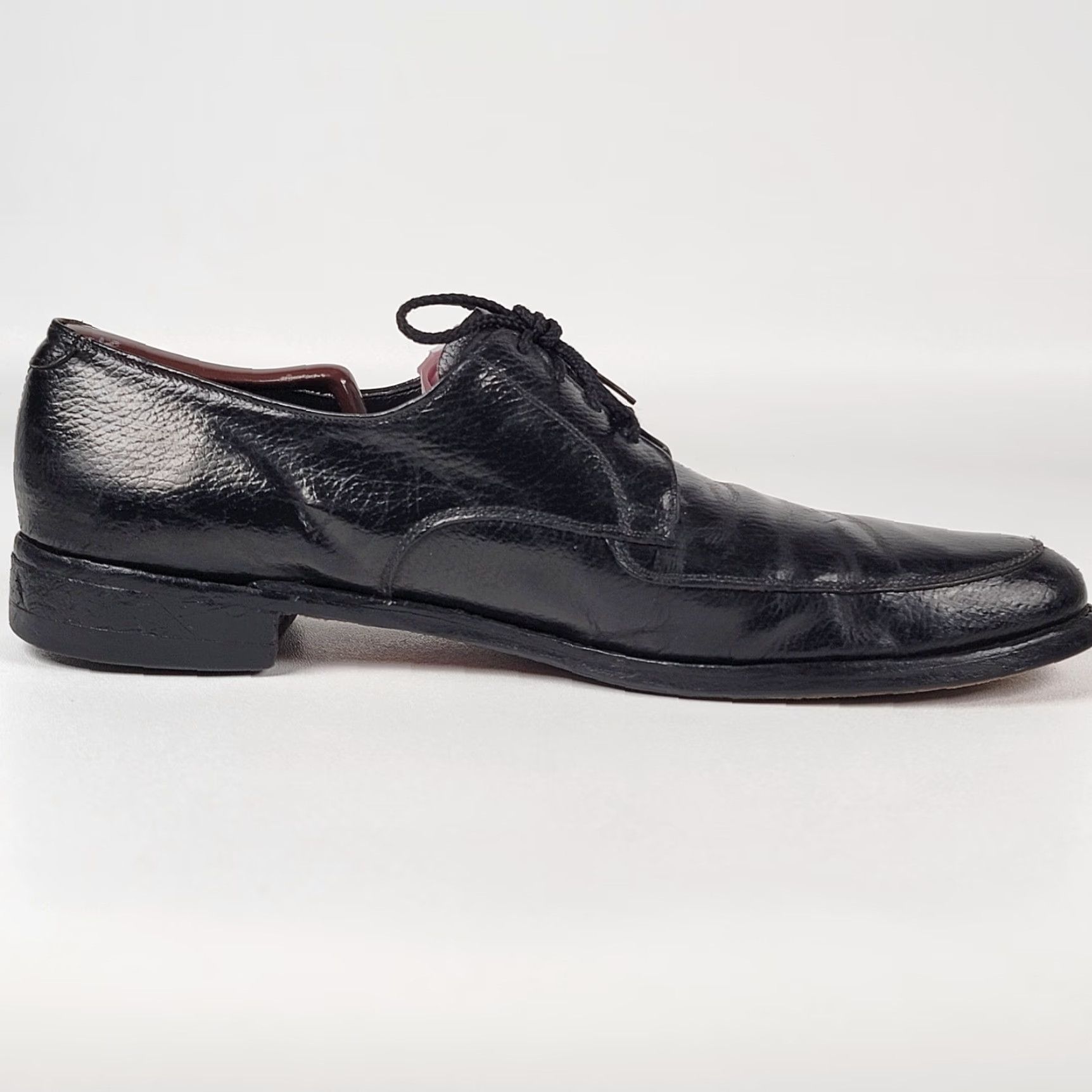 Vintage VINTAGE Biltrite Men Oxford Shoes Black Leather AA 14 Dress Lace Up Oxford Mens Shoes Leather Upper Insole Outsole Size US 14 / EU 47 - 4 Thumbnail