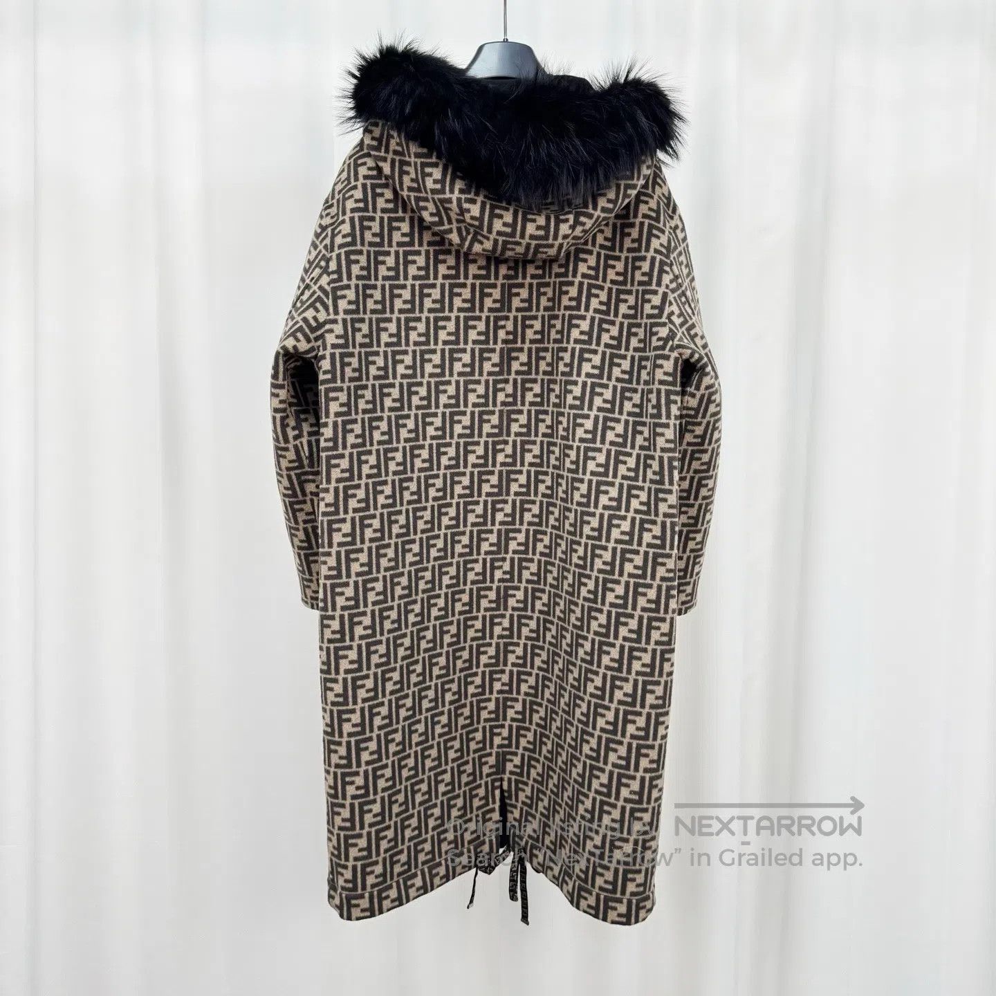 Fendi FENDI Reversible wool coat with all-over monogram print an Size XS / US 0-2 / IT 36-38 - 2 Thumbnail