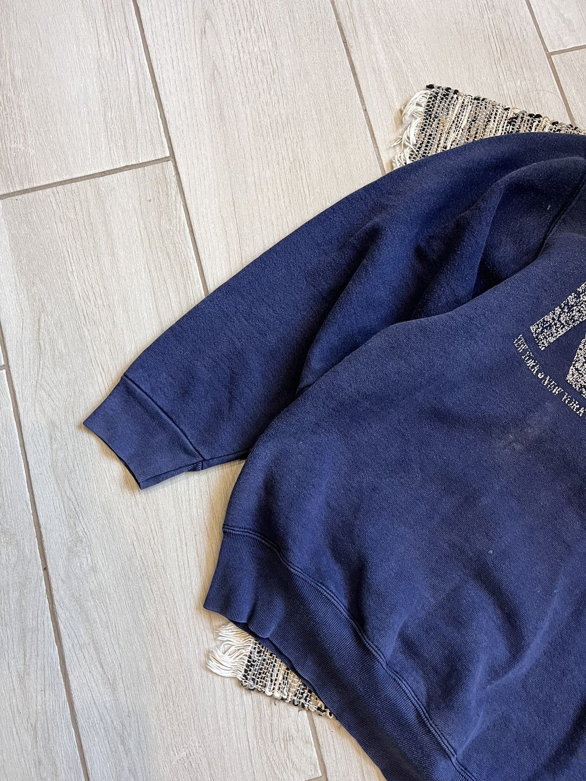 Fruit Of The Loom × Vintage Vintage New York faded navy sweatshirt streetwear distressed Size US M / EU 48-50 / 2 - 4 Thumbnail