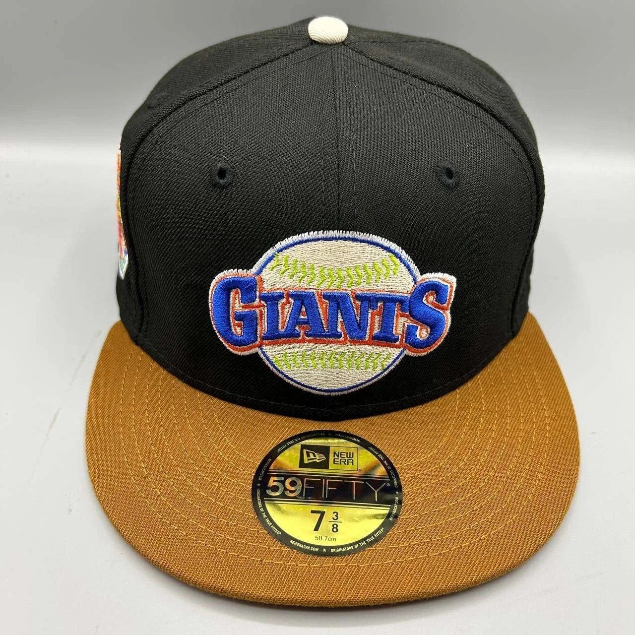 New Era San Francisco Giants Hat Men 7 3/8 Black MLB Fitted Cap New Size ONE SIZE - 2 Thumbnail