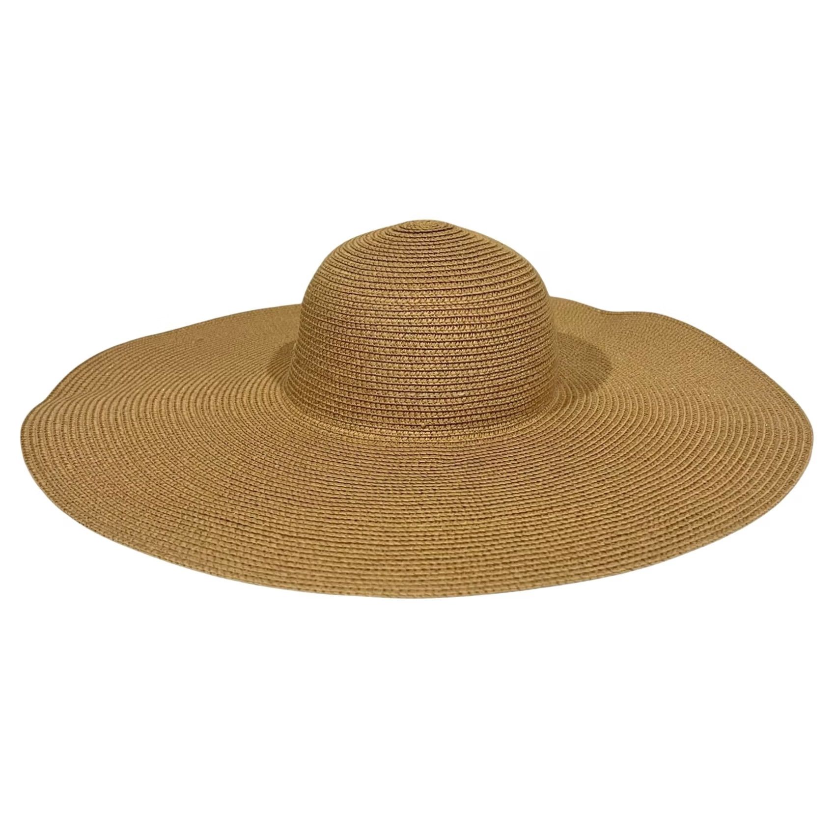 Vintage BARRIÈRE Sun Hat LE CARL GUSTAF St BARTH Floppy Straw Extra-Wide Brim Tan Sun Hat Women One Size Tan Size ONE SIZE - 6 Thumbnail